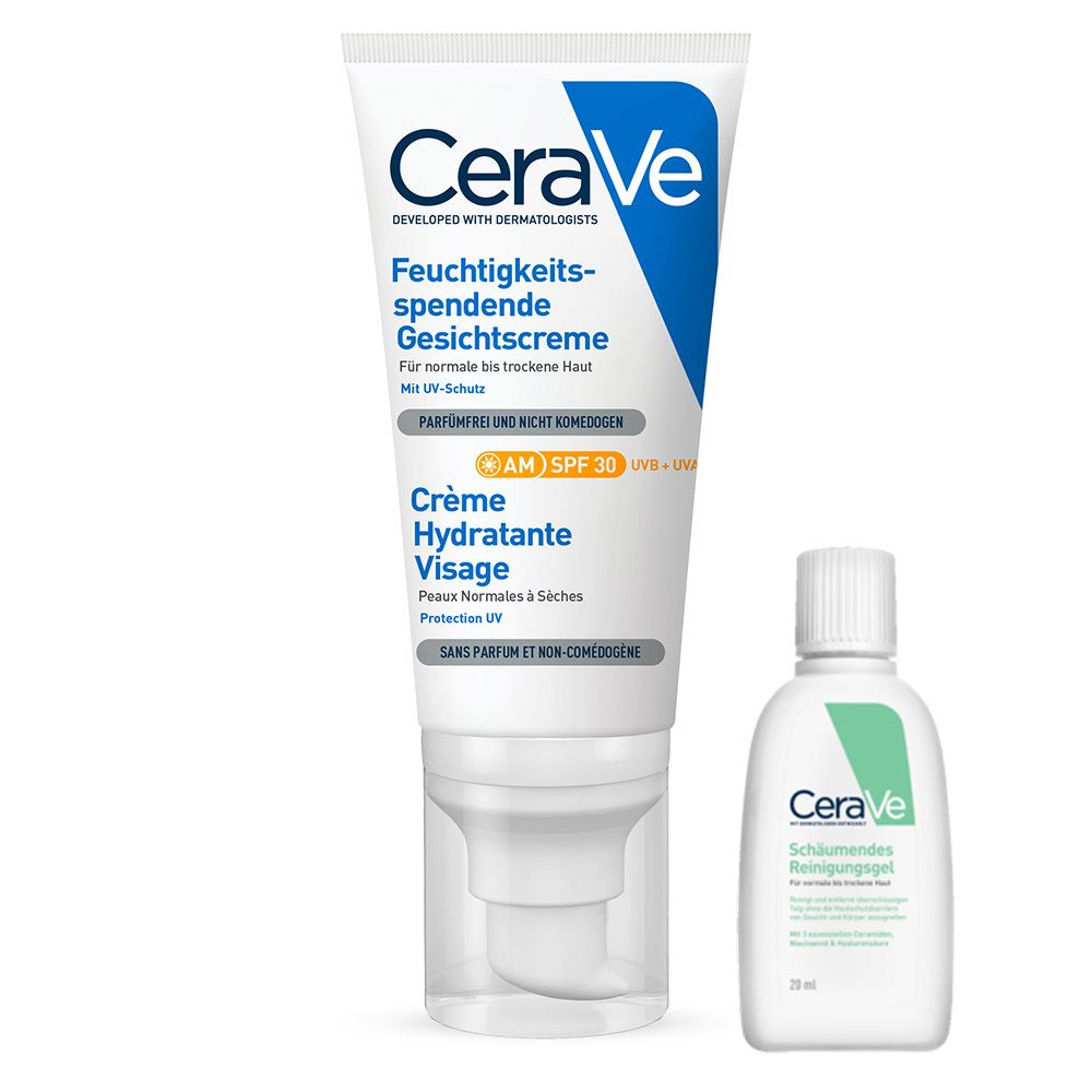 CeraVe Feuchtigkeitsspendende Gesichtscreme mit LSF 30: hydratisierende Tagescreme mit Lichtschutz für normale bis trock