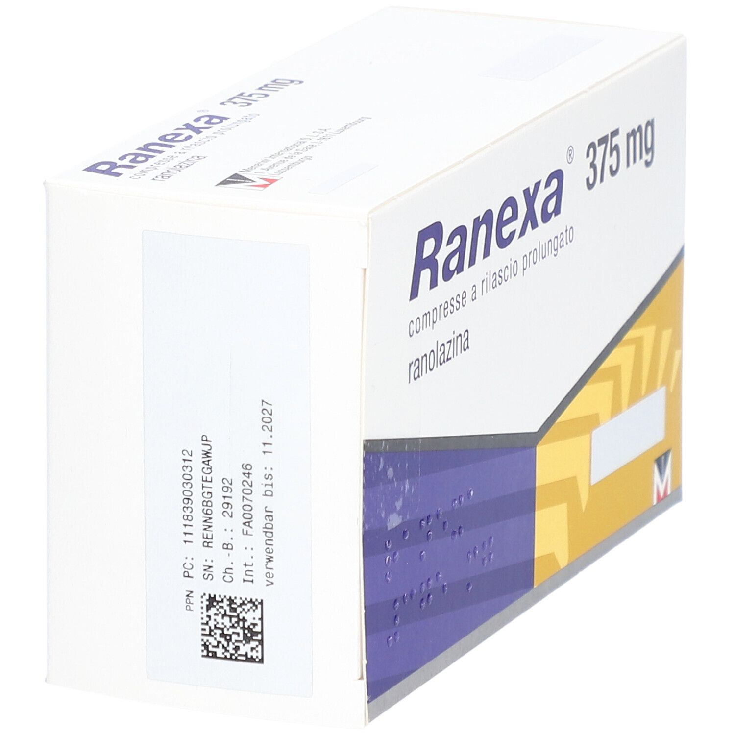 Ranexa 375 mg Retardtabletten 100 St Retard-Tabletten