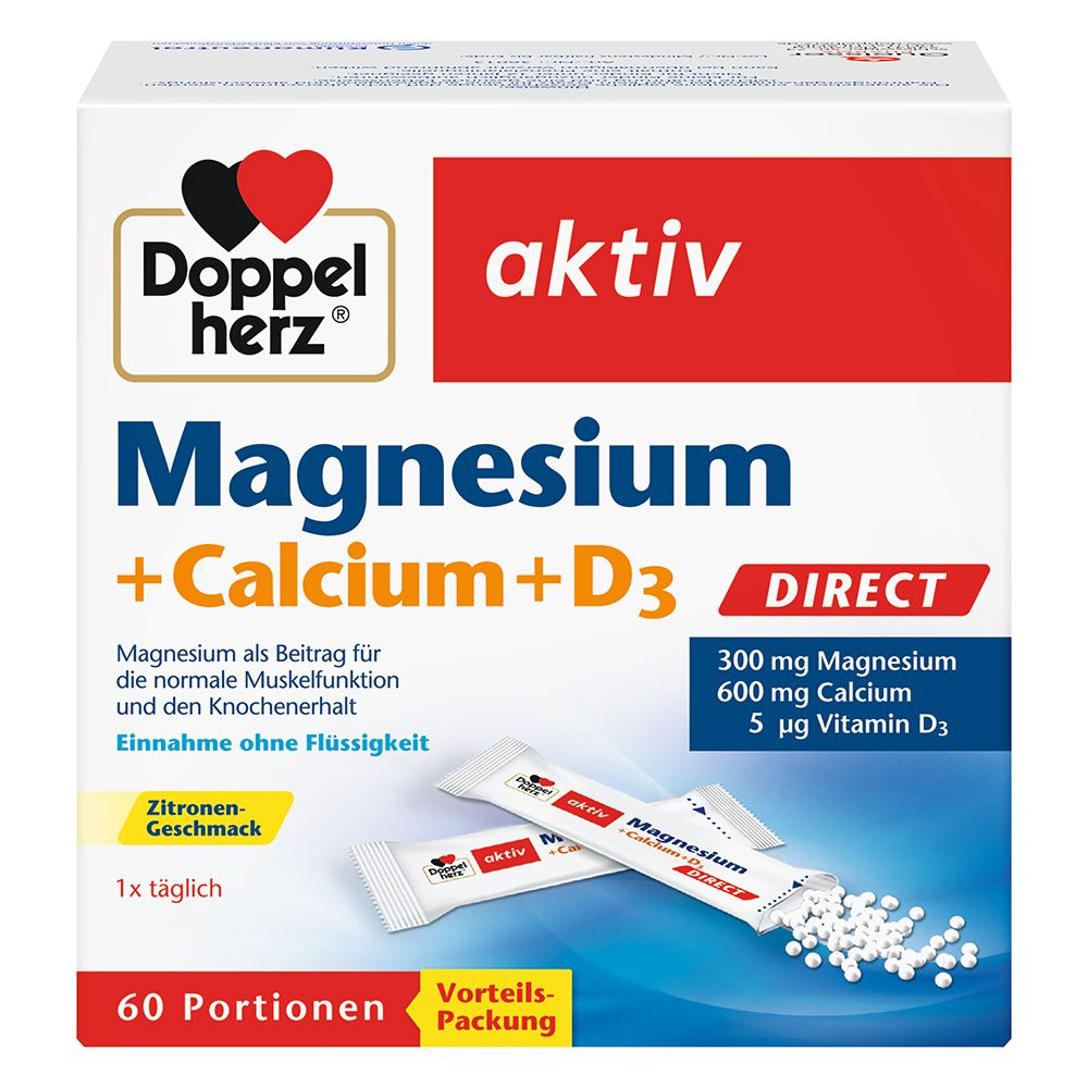 Doppelherz® aktiv Magnesium + Calcium + D3 Direct Micro-Pellets