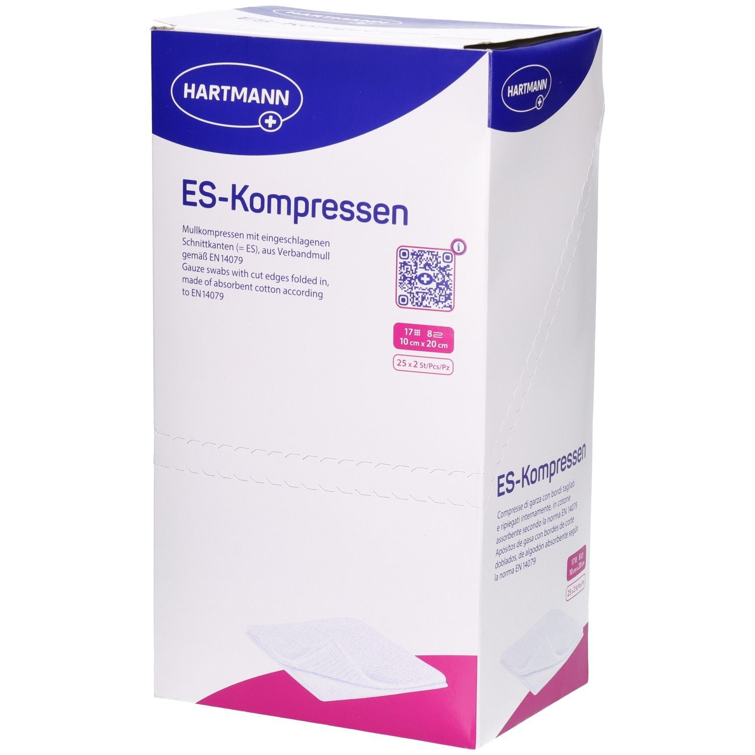 PDM to be maintained Es-Kompressen steril 10x20 cm 8fach 25x2 St Kompressen