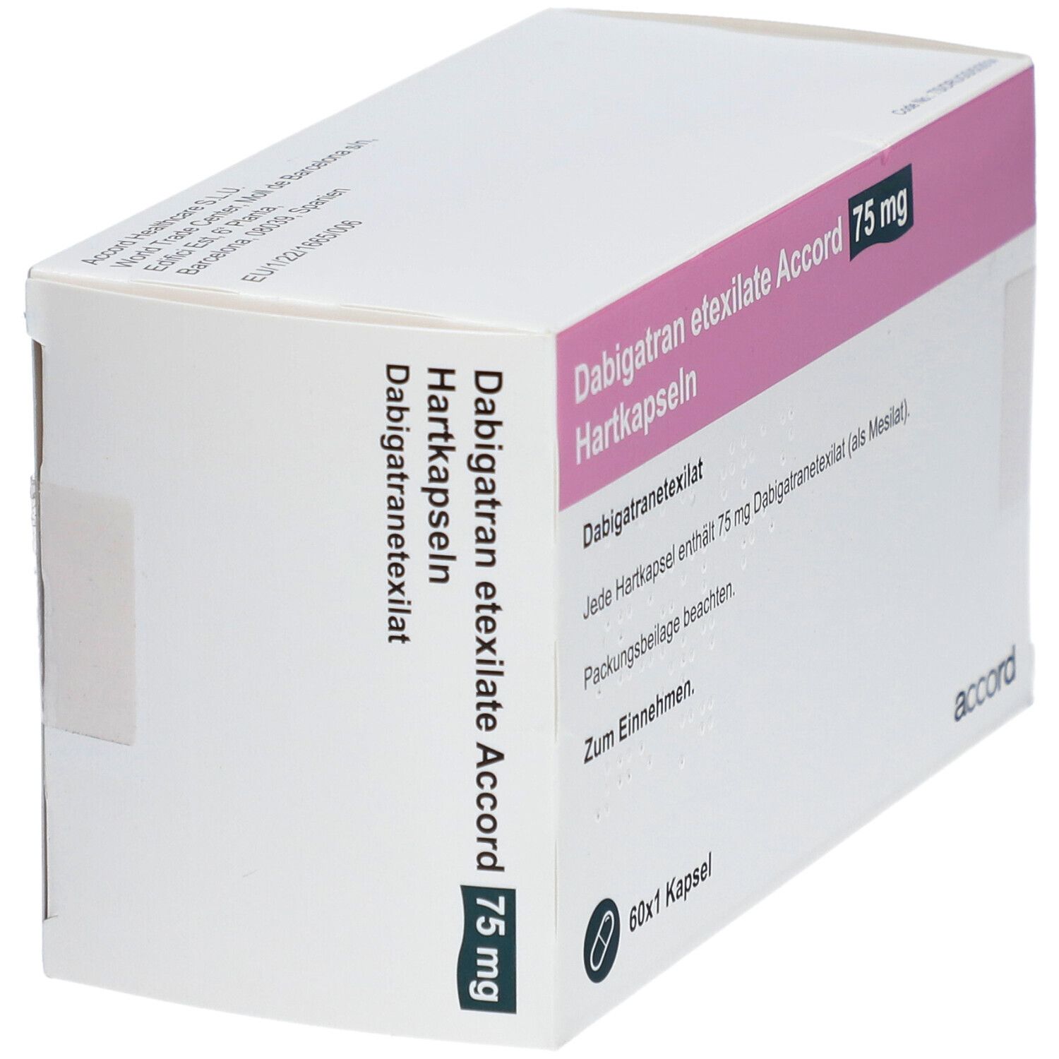 Dabigatran Etexilate Accord 75 mg Hartkapseln 60x1 St