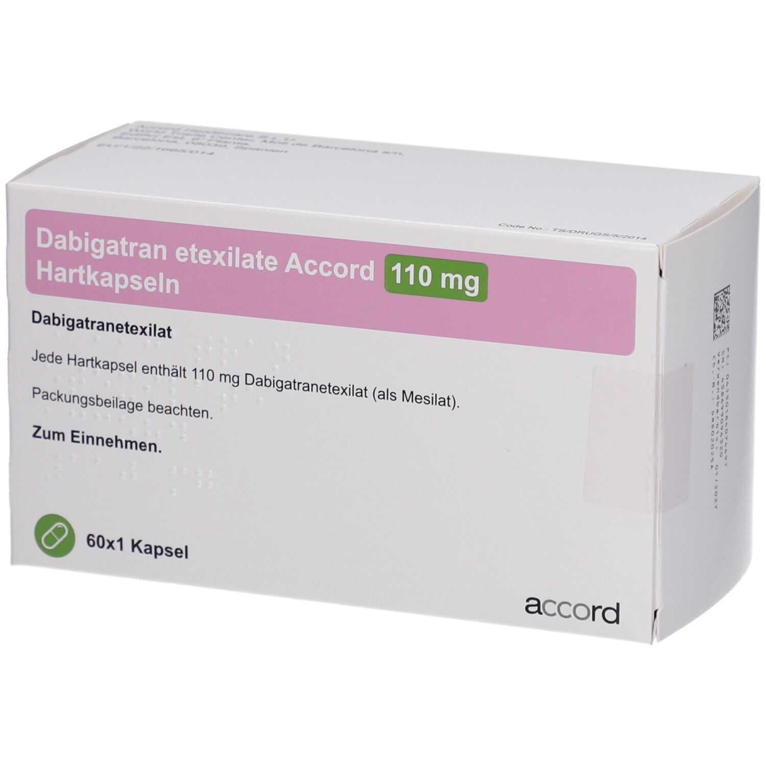 DABIGATRAN etexilate Accord 110 mg Hartkapseln