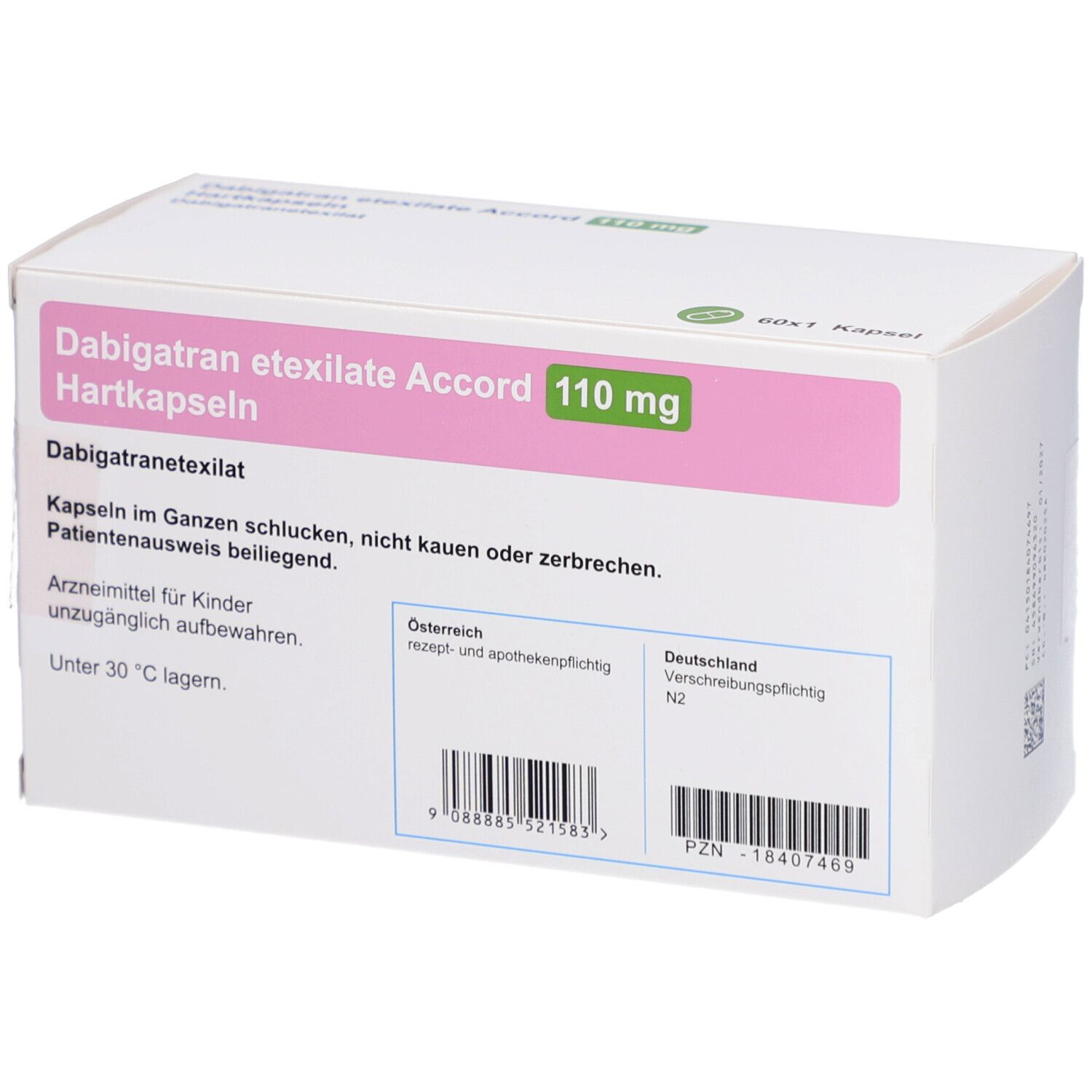DABIGATRAN etexilate Accord 110 mg Hartkapseln