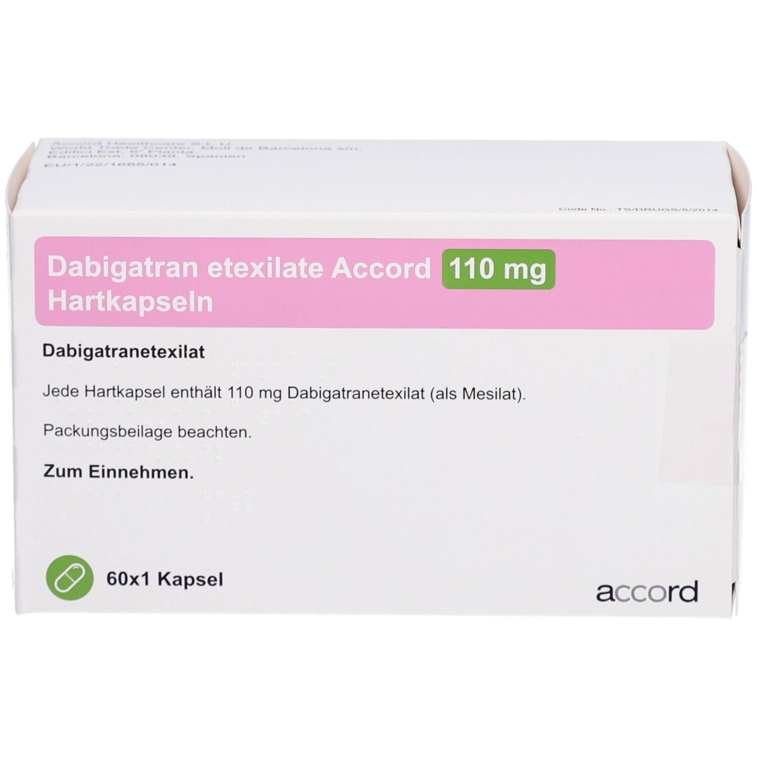 DABIGATRAN etexilate Accord 110 mg Hartkapseln