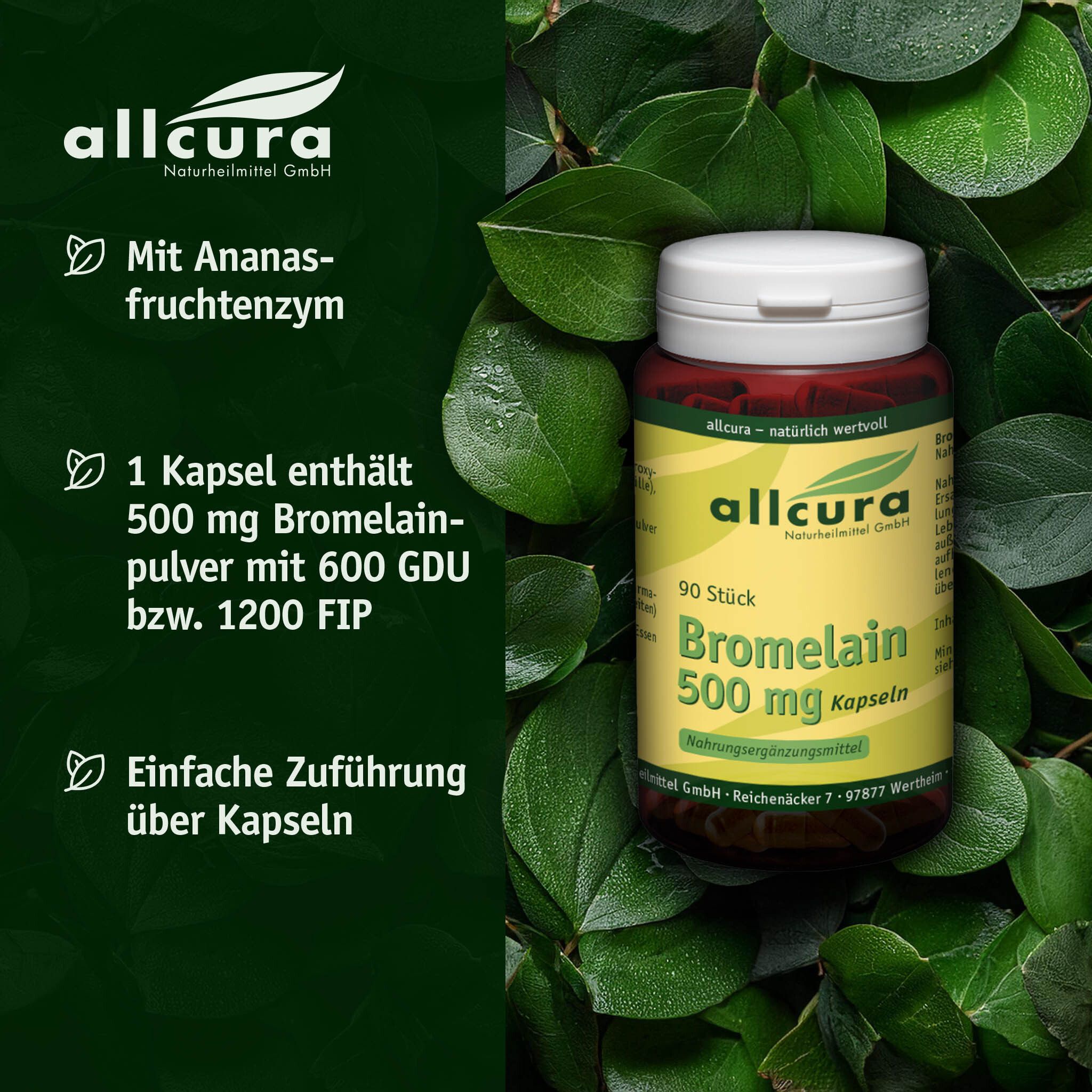 allcura BROMELAIN 500 mg