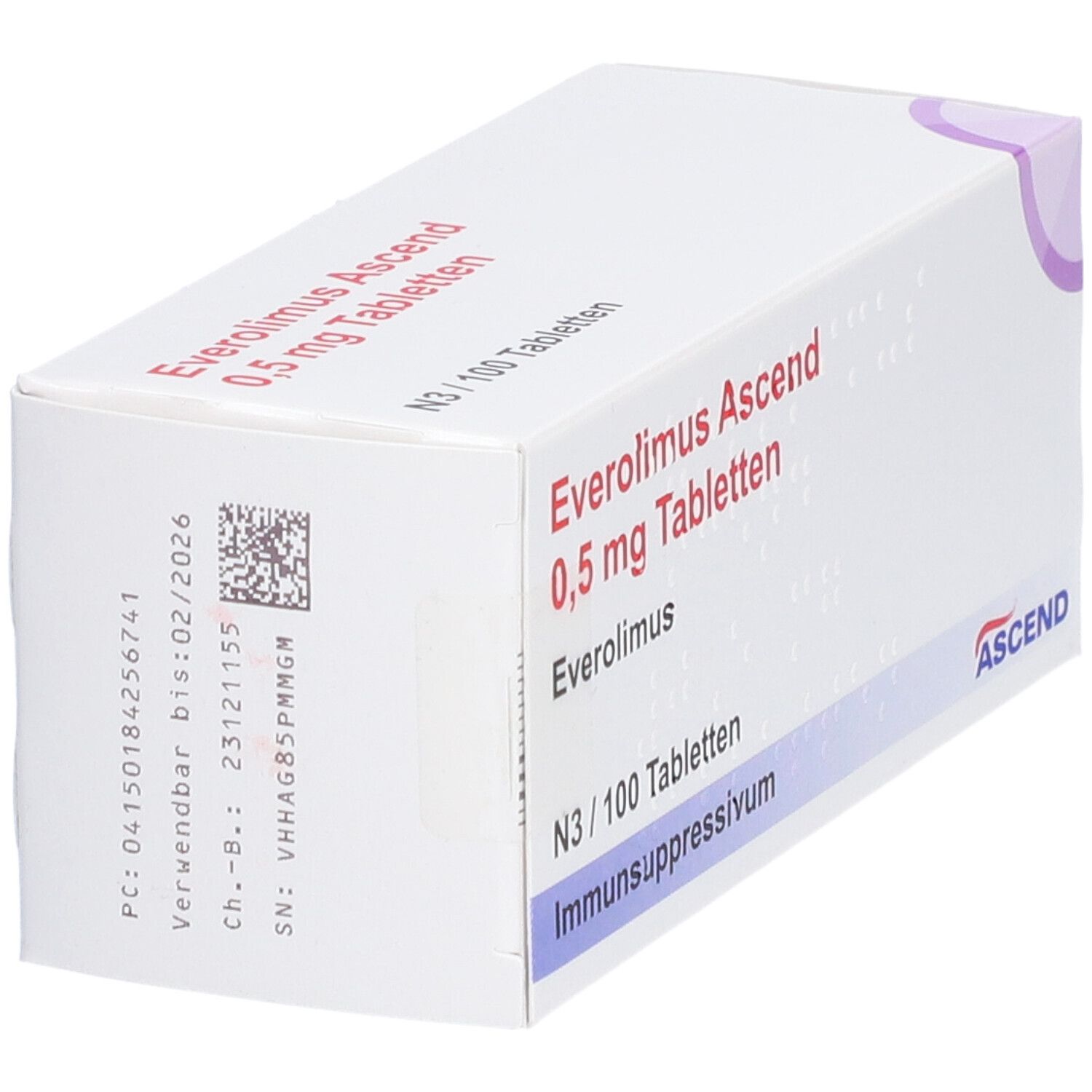 Everolimus Ascend 0,5 mg Tabletten 50 St