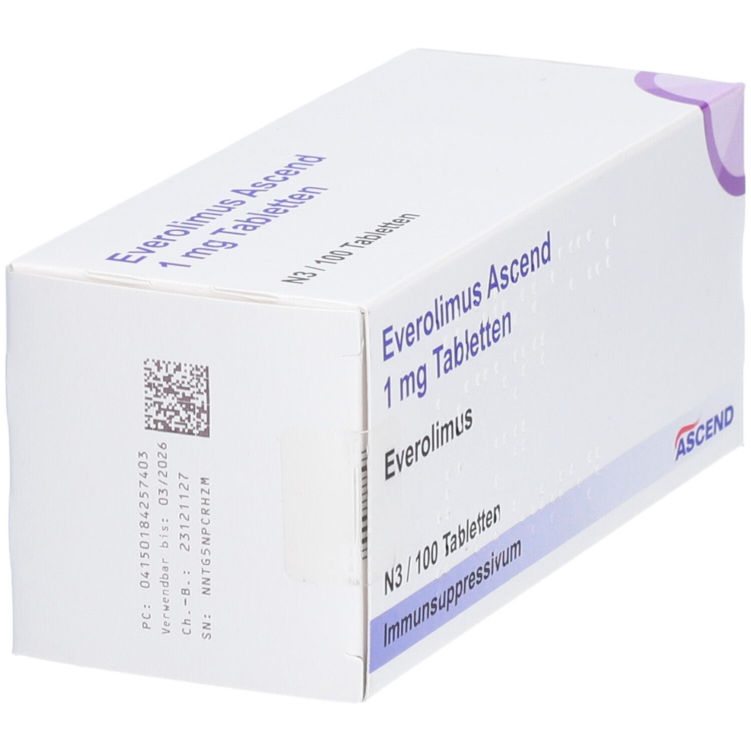 Everolimus Ascend 0,75 mg Tabletten 100 St