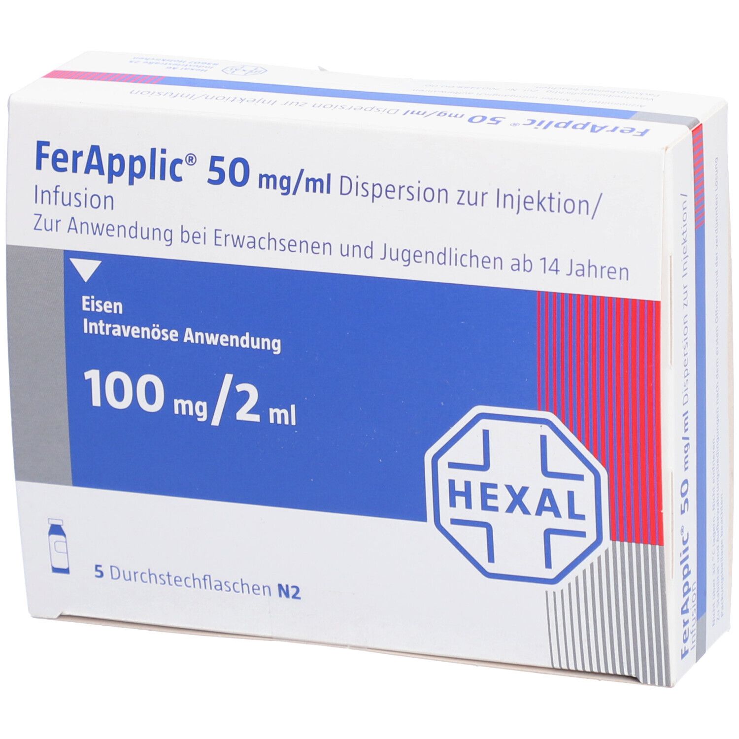 FERAPPLIC 50 mg/ml Dispersion z.Injekt./Inf.100mg