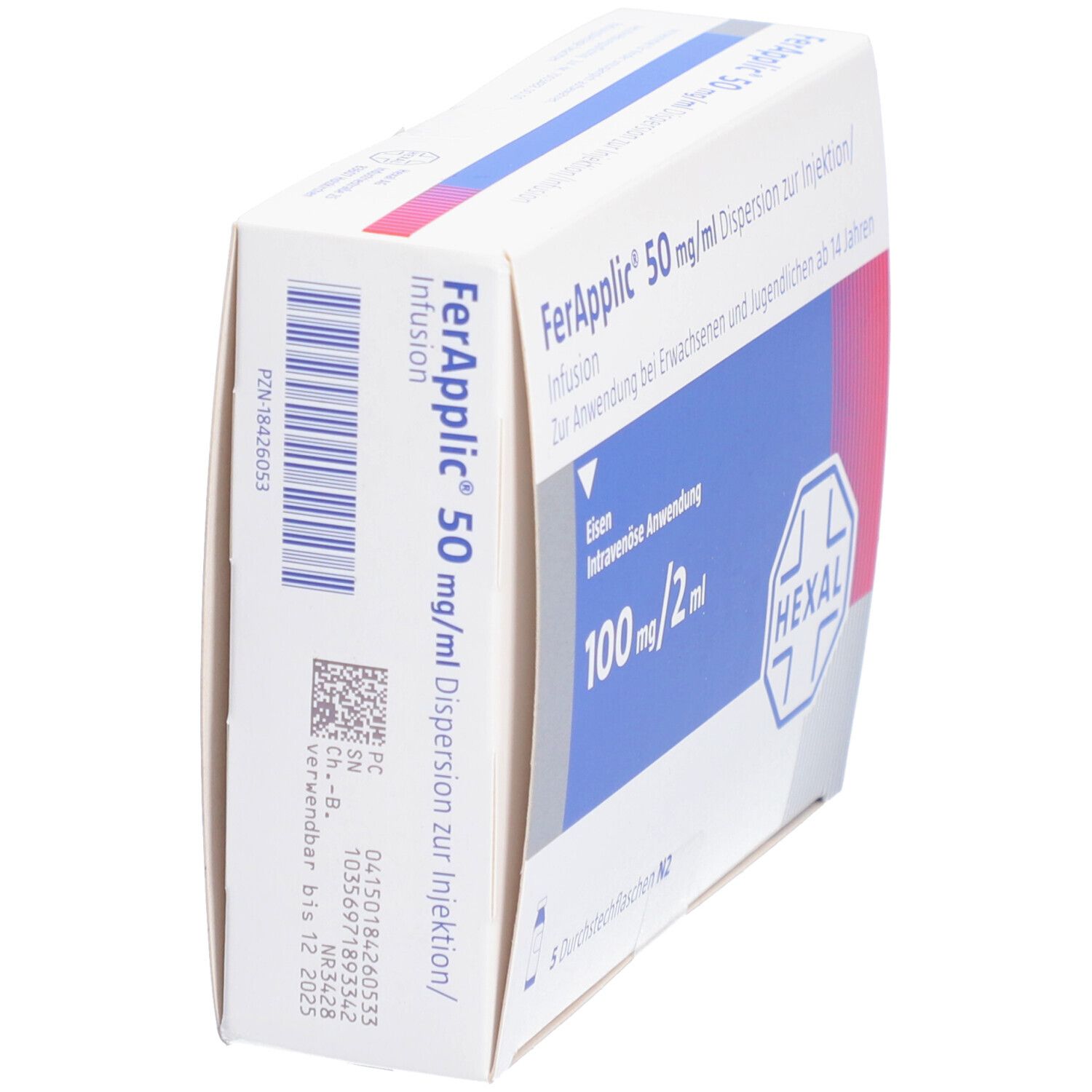 FERAPPLIC 50 mg/ml Dispersion z.Injekt./Inf.100mg