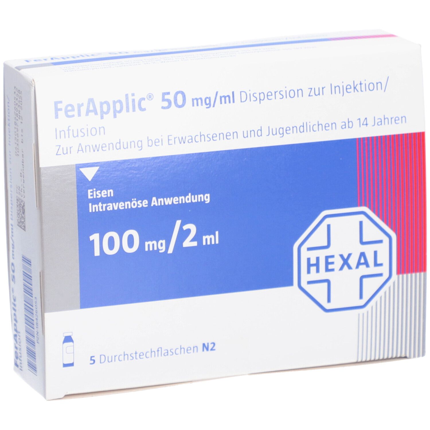 FERAPPLIC 50 mg/ml Dispersion z.Injekt./Inf.100mg