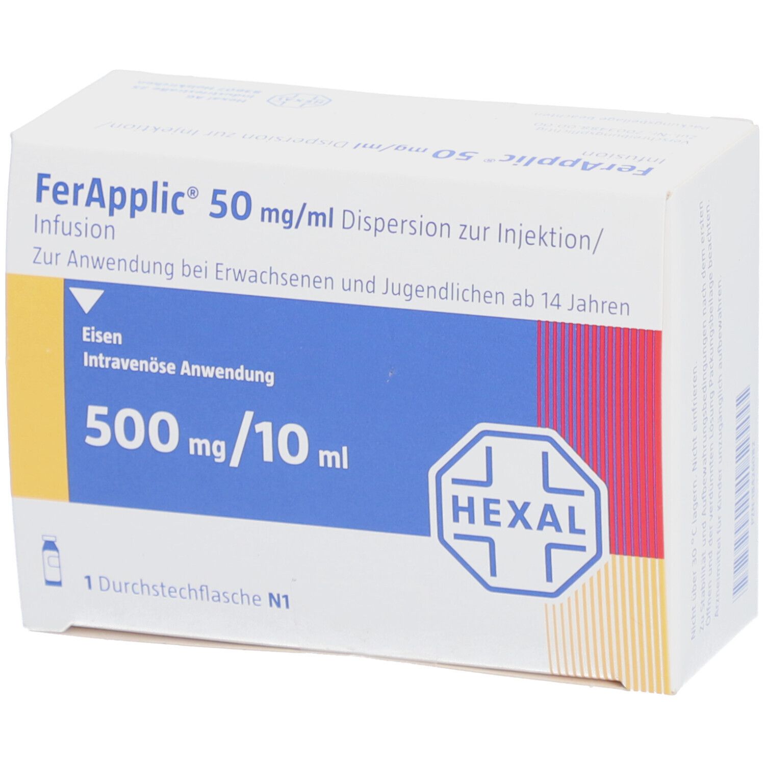 FERAPPLIC 50 mg/ml Dispersion z.Injekt./Inf.500mg