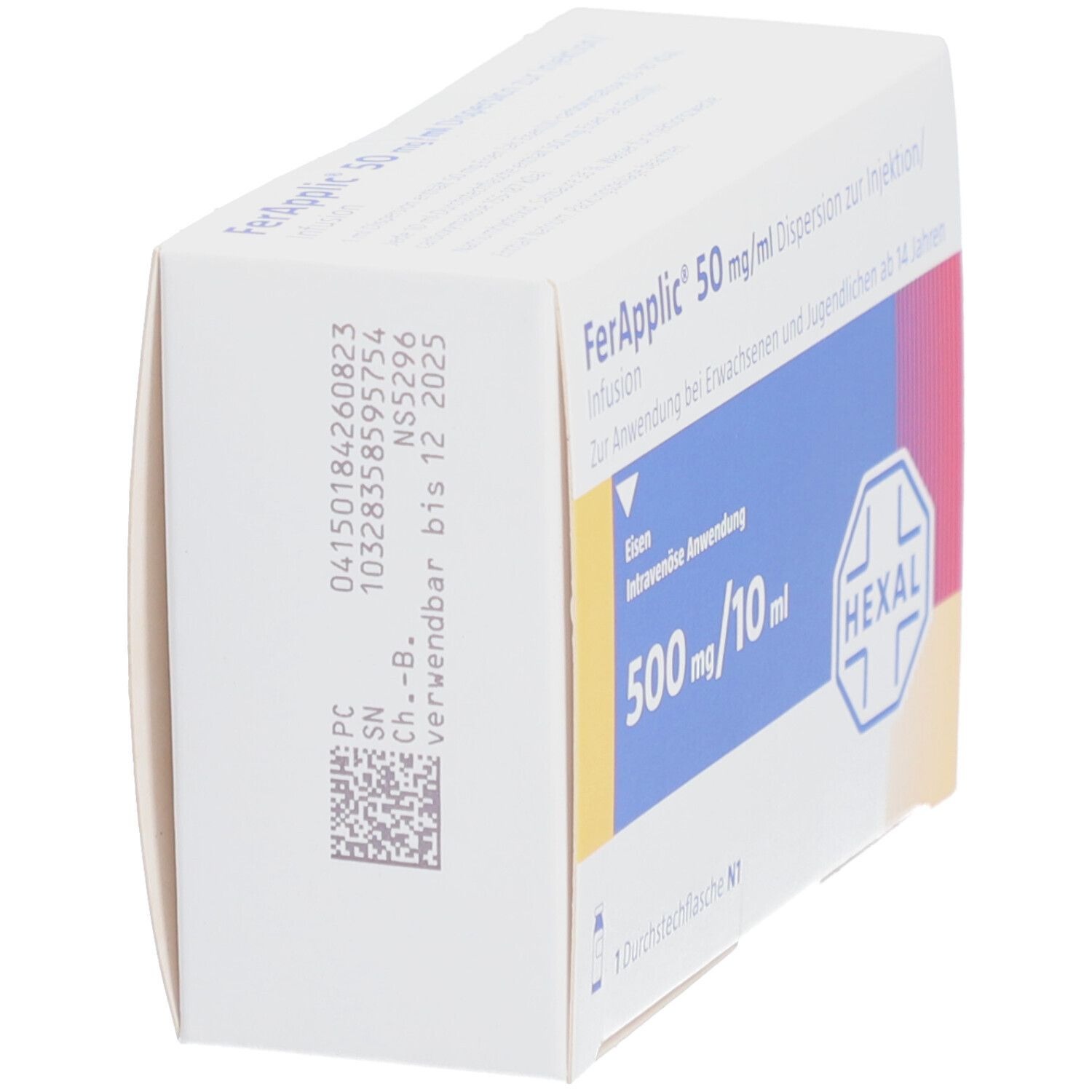 FERAPPLIC 50 mg/ml Dispersion z.Injekt./Inf.500mg