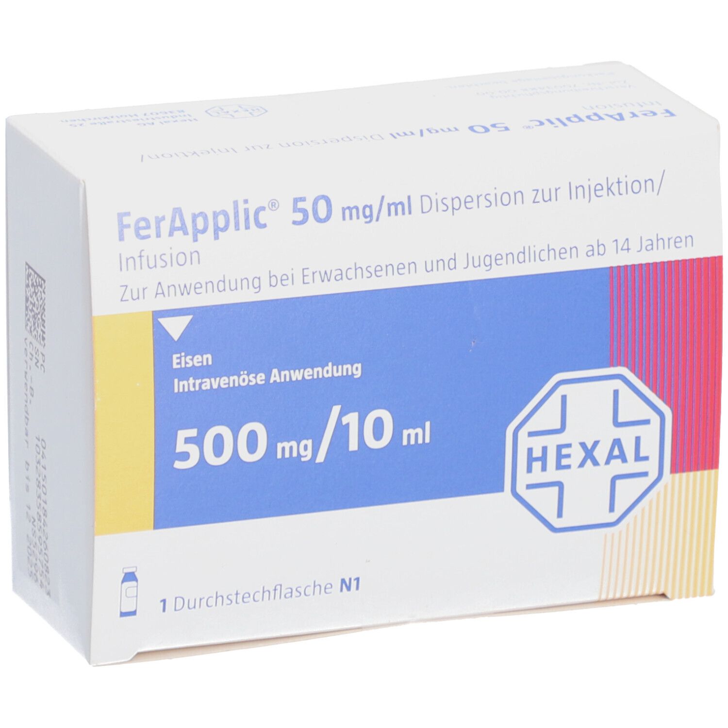 FERAPPLIC 50 mg/ml Dispersion z.Injekt./Inf.500mg