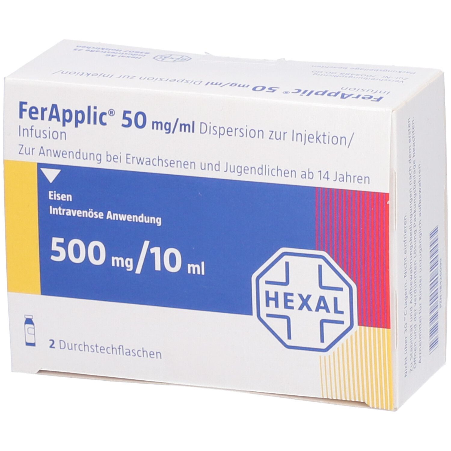 FERAPPLIC 50 mg/ml Dispersion z.Injekt./Inf.500mg