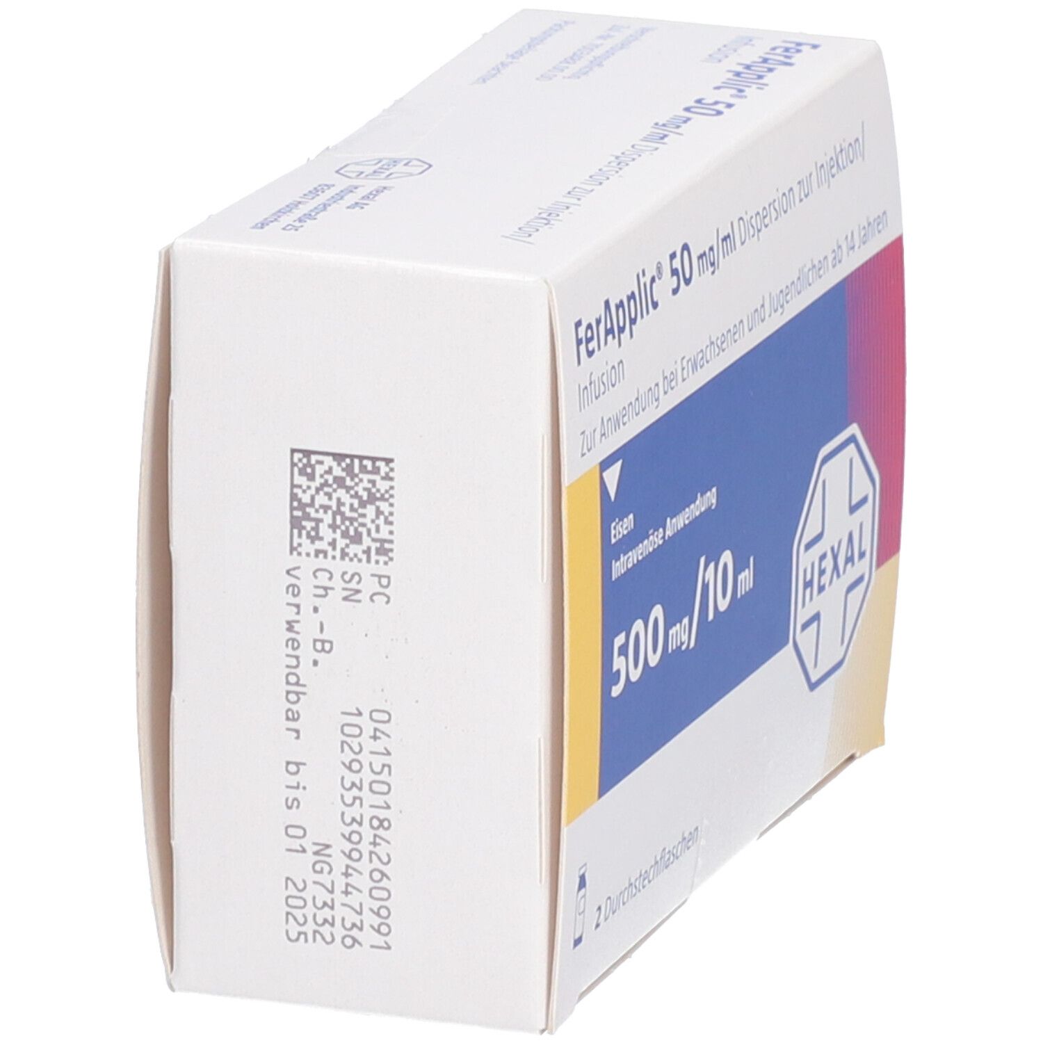 FERAPPLIC 50 mg/ml Dispersion z.Injekt./Inf.500mg