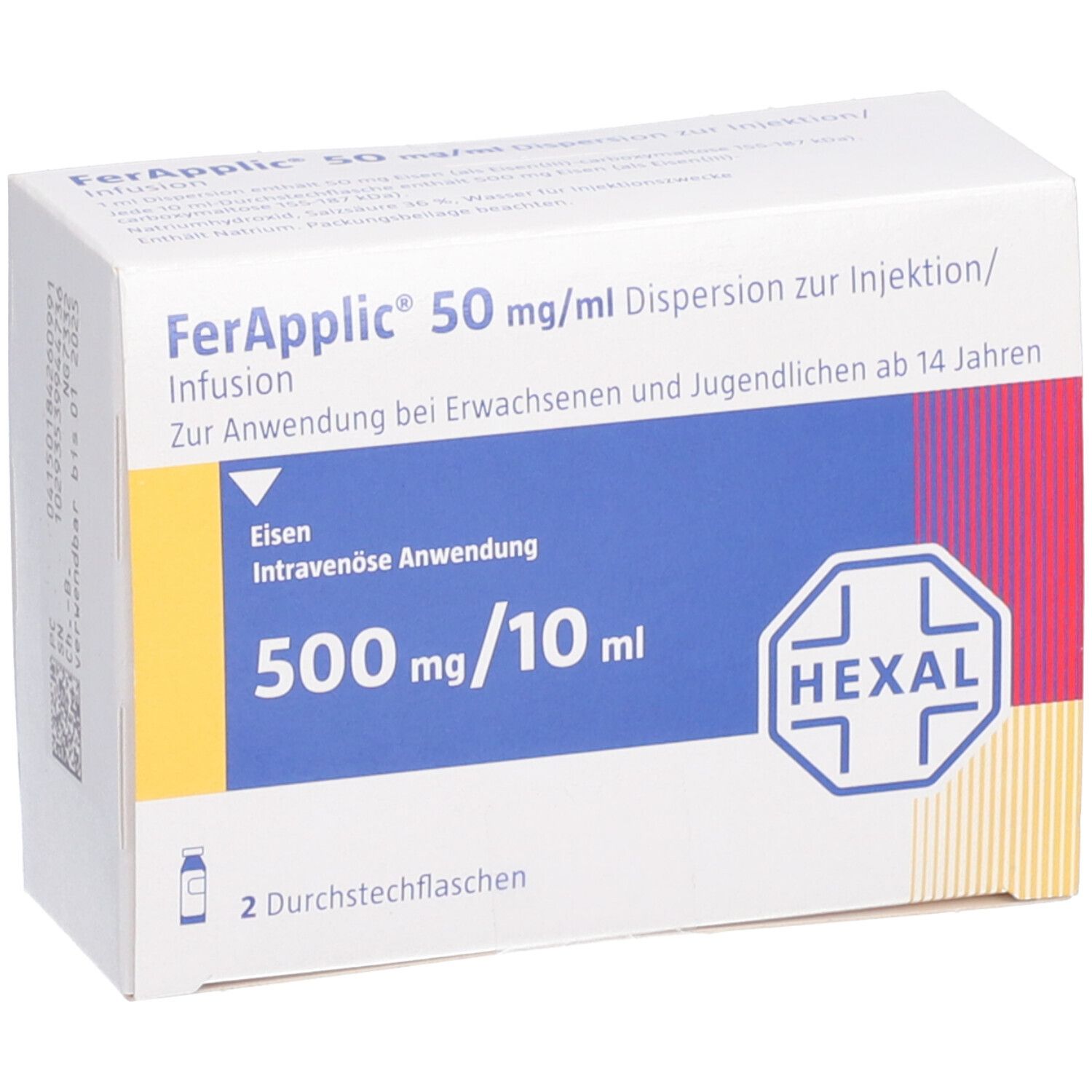 FERAPPLIC 50 mg/ml Dispersion z.Injekt./Inf.500mg