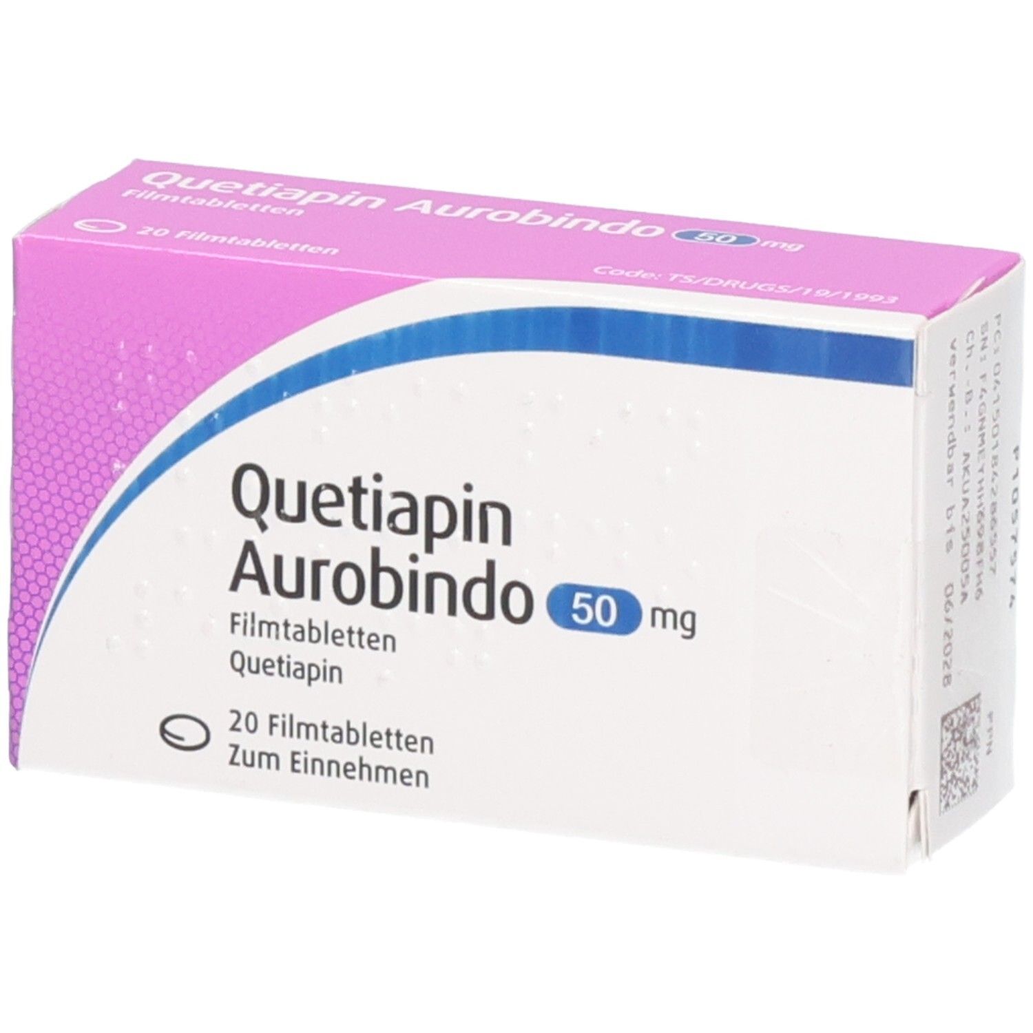 QUETIAPIN Aurobindo 50 mg Filmtabletten, 20 Stück.