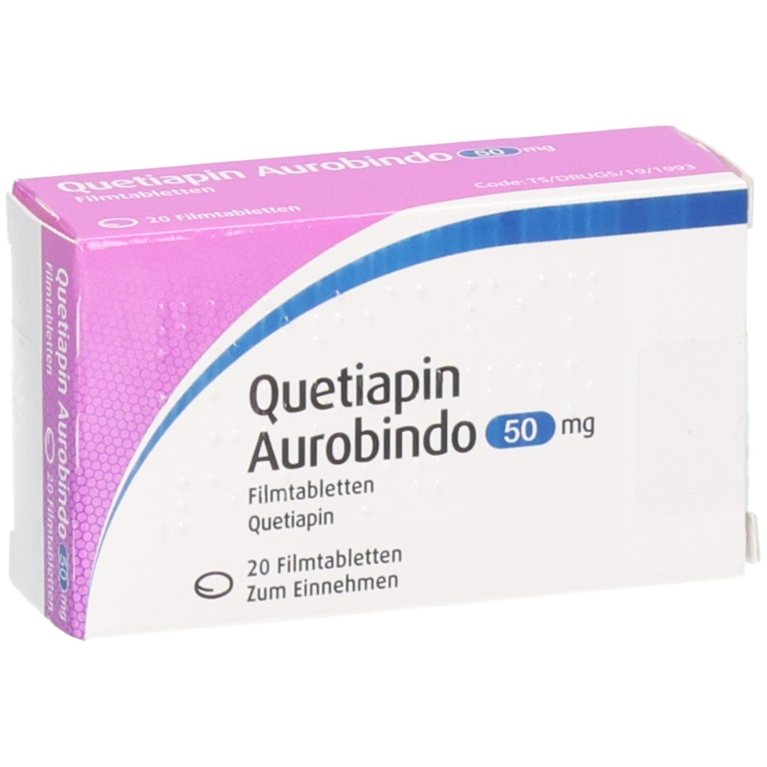 QUETIAPIN Aurobindo 50 mg Filmtabletten, 20 Stück.