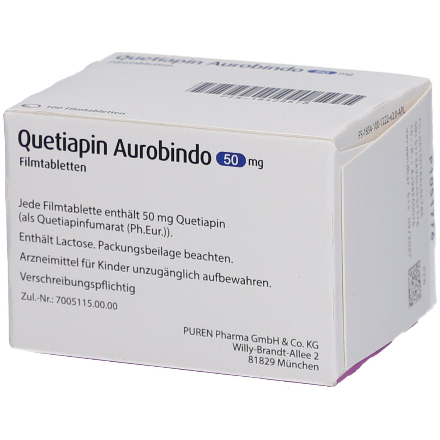 QUETIAPIN Aurobindo 50 mg Filmtabletten