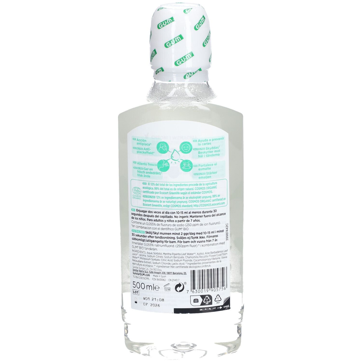 GUM Bio Mundspülung 500 ml Mundwasser