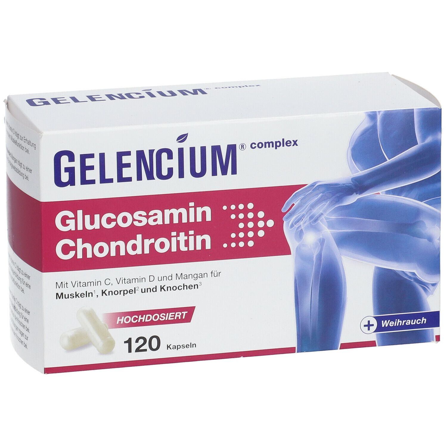 Gelencium® Glucosamin Chondroitin hochdosiert mit Vitamin C 120 St