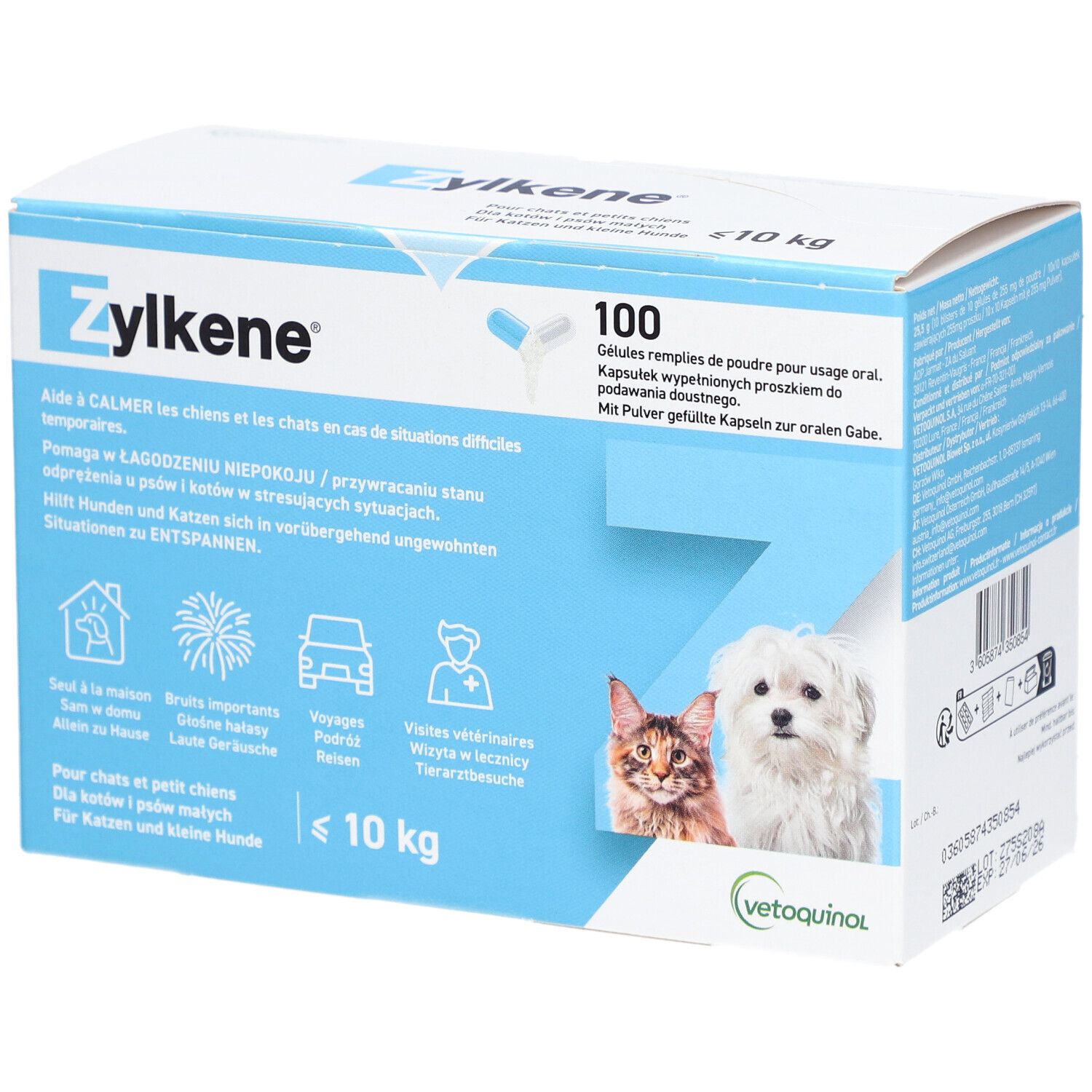 Zylkene Kapseln f.Katzen/kleine Hunde 100 St