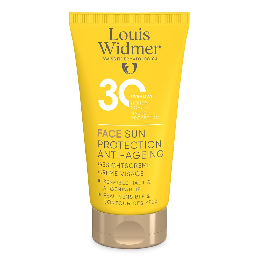 Louis Widmer Gesichtscreme mit LSF 30, Anti-Aging, für empfindliche Haut und Augenpartie.