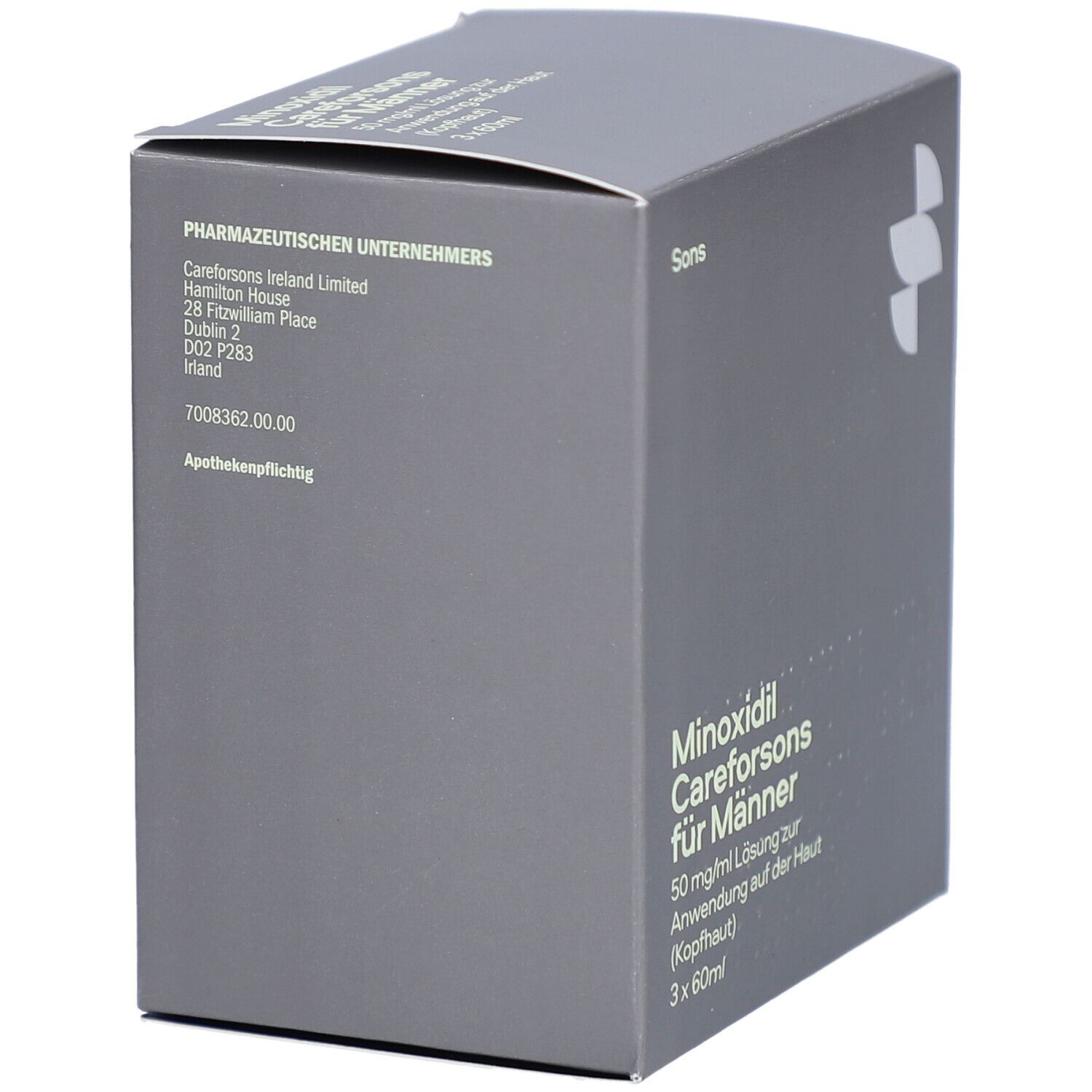 SONS Minoxidil 50mg/ml Lösung für Männer bei erblich bedingtem Haarausfall, Pumpspender,  3 Monate