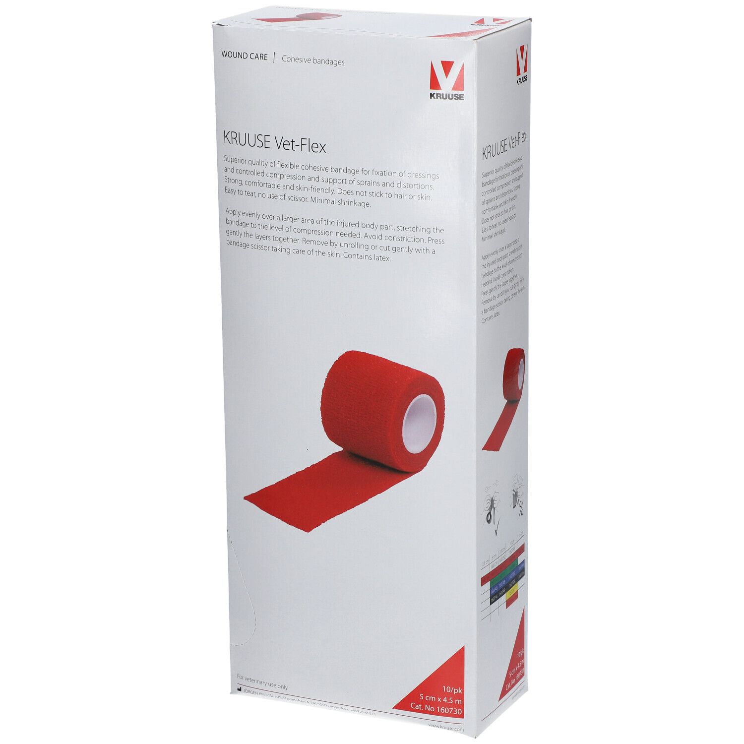 Kruuse Vet-Flex 5 cm x 4,5 m rouge