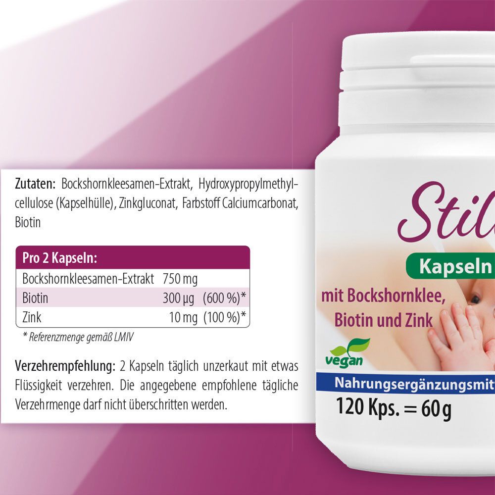 Still-Kapseln mit Bockshornklee+Biotin+Zink 120 St Kapseln