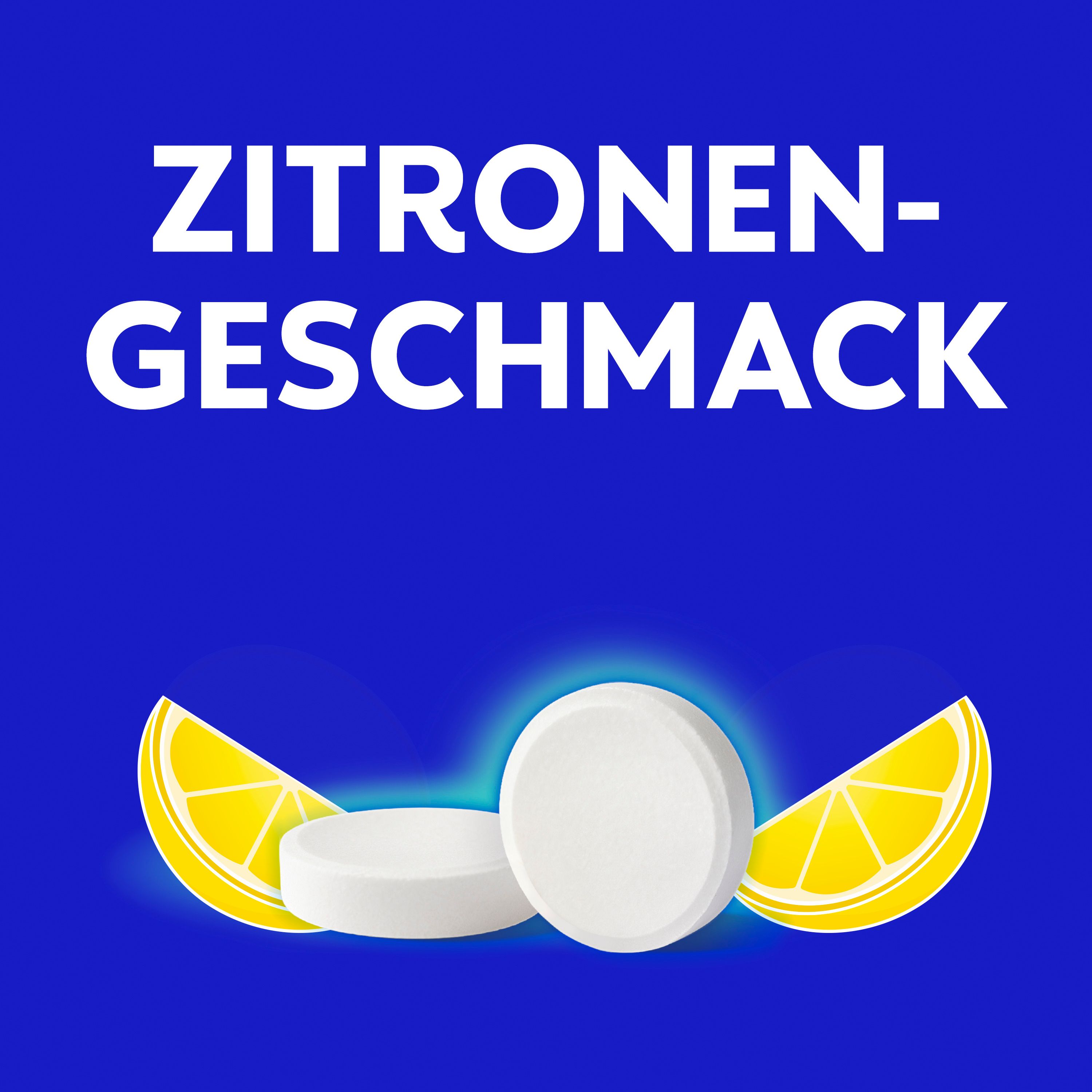 WICK AngiMed Zitronengeschmack Lutschtabletten mit Zitronenscheiben.