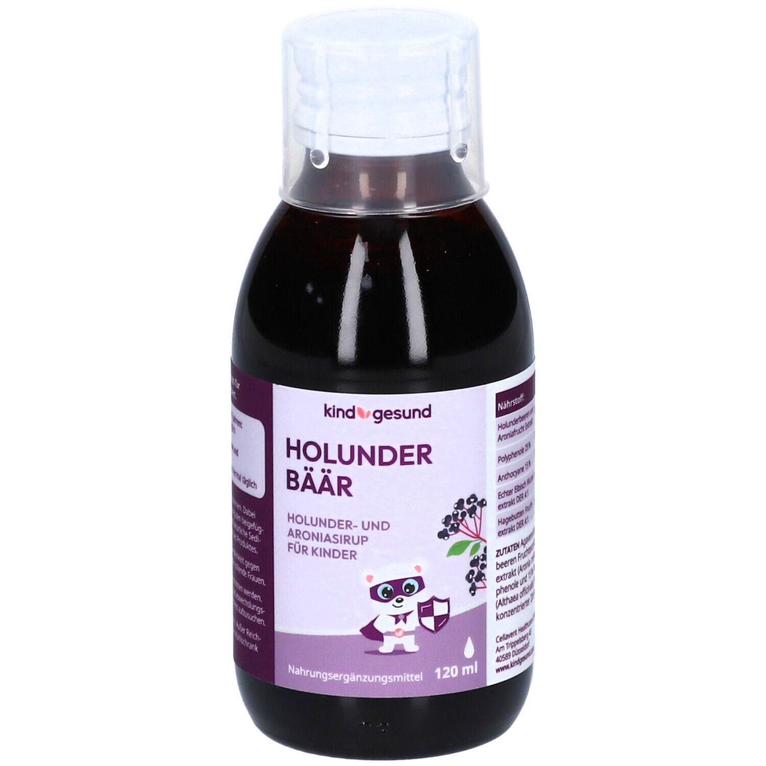 kindgesund® Holunderbäär – Holunder & Aronia Sirup für Kinder