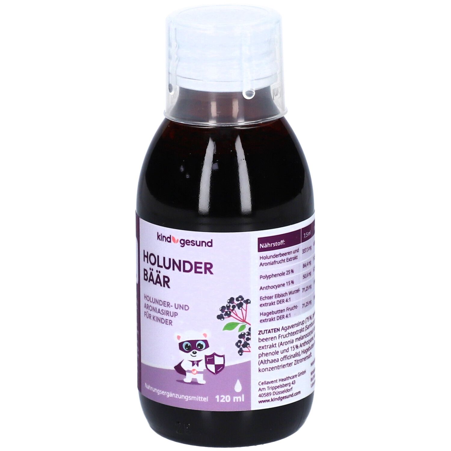 kindgesund® Holunderbäär – Holunder & Aronia Sirup für Kinder