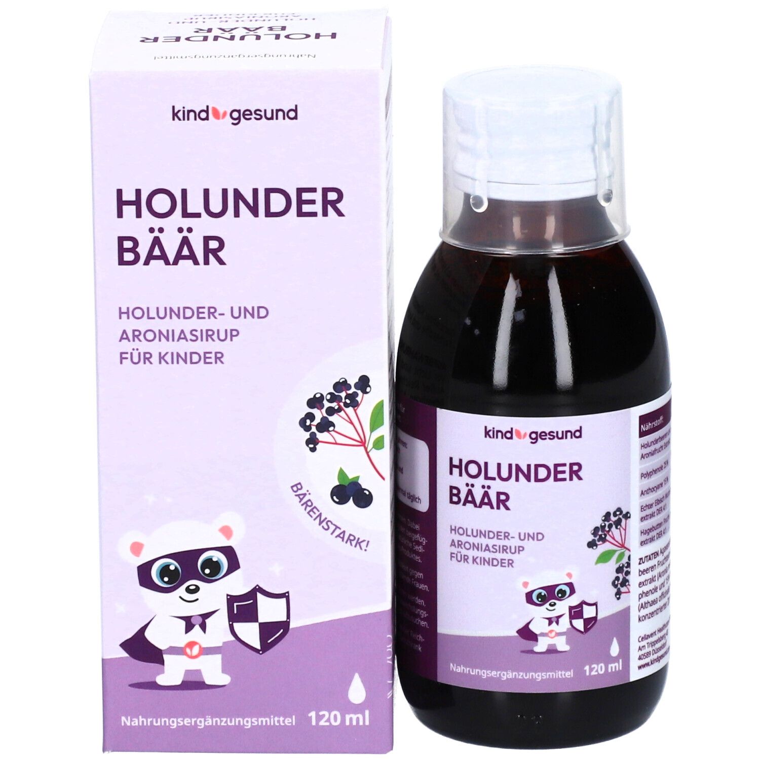 kindgesund® Holunderbäär – Holunder & Aronia Sirup für Kinder