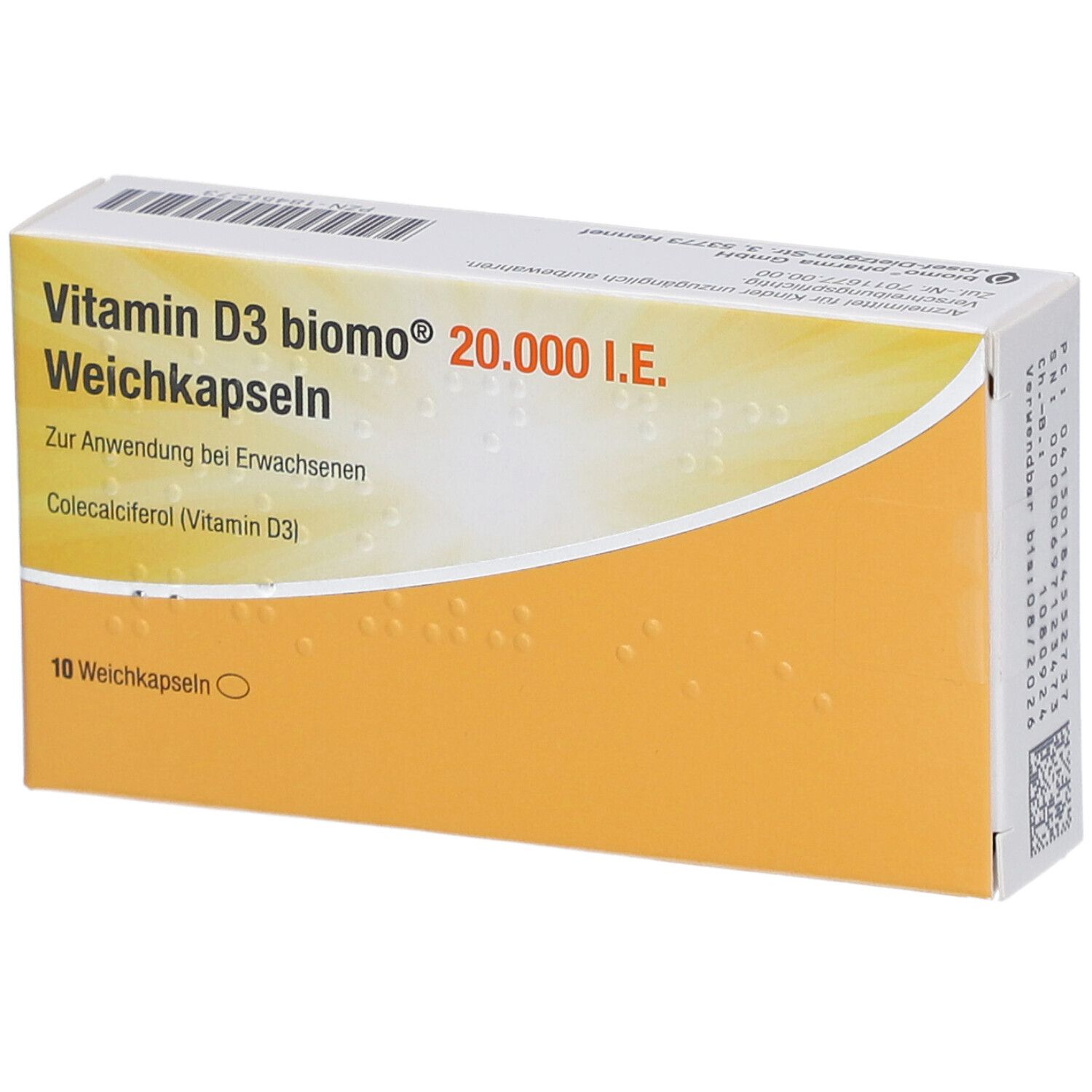 VITAMIN D3 BIOMO 20.000 I.E. Weichkapseln
