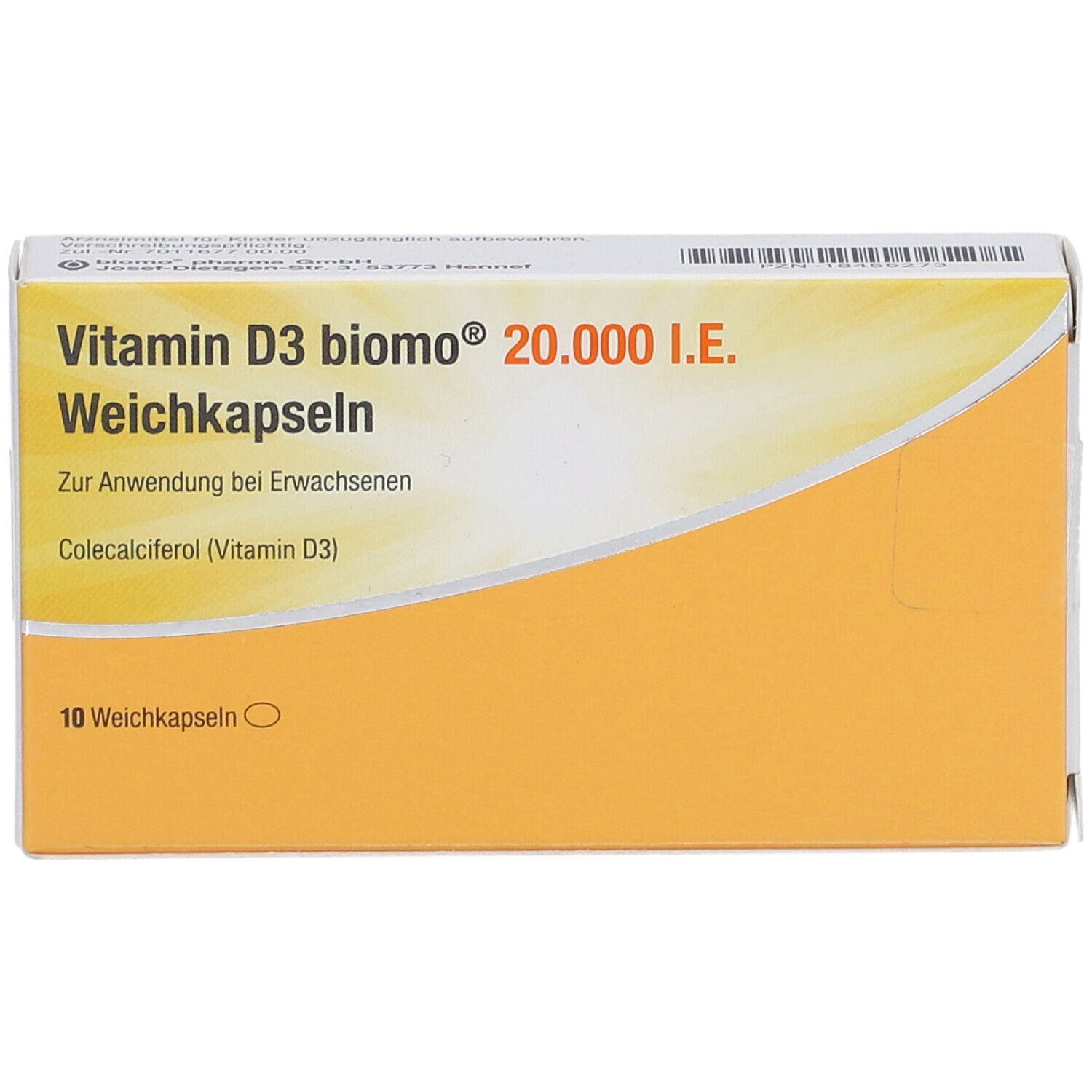 VITAMIN D3 BIOMO 20.000 I.E. Weichkapseln