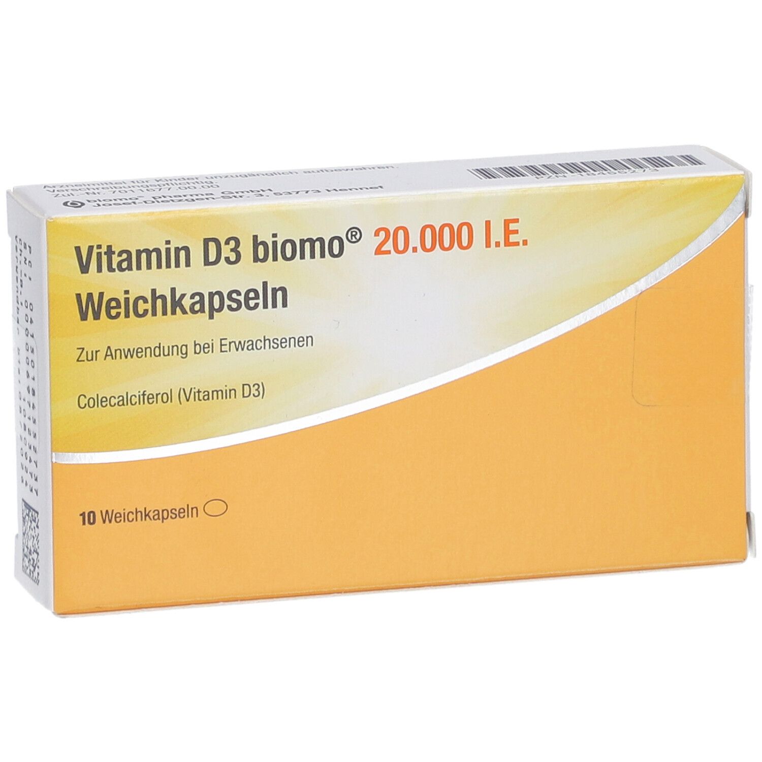 VITAMIN D3 BIOMO 20.000 I.E. Weichkapseln