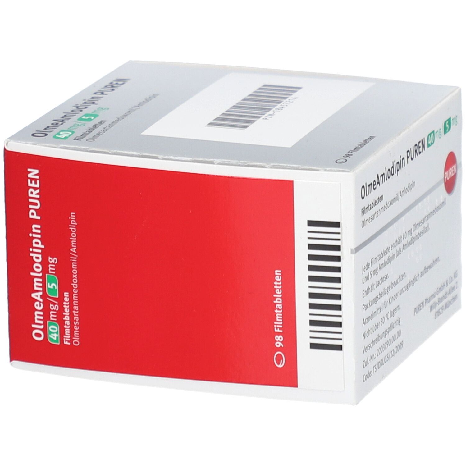 OLMEAMLODIPIN PUREN 40 mg/5 mg Filmtabletten