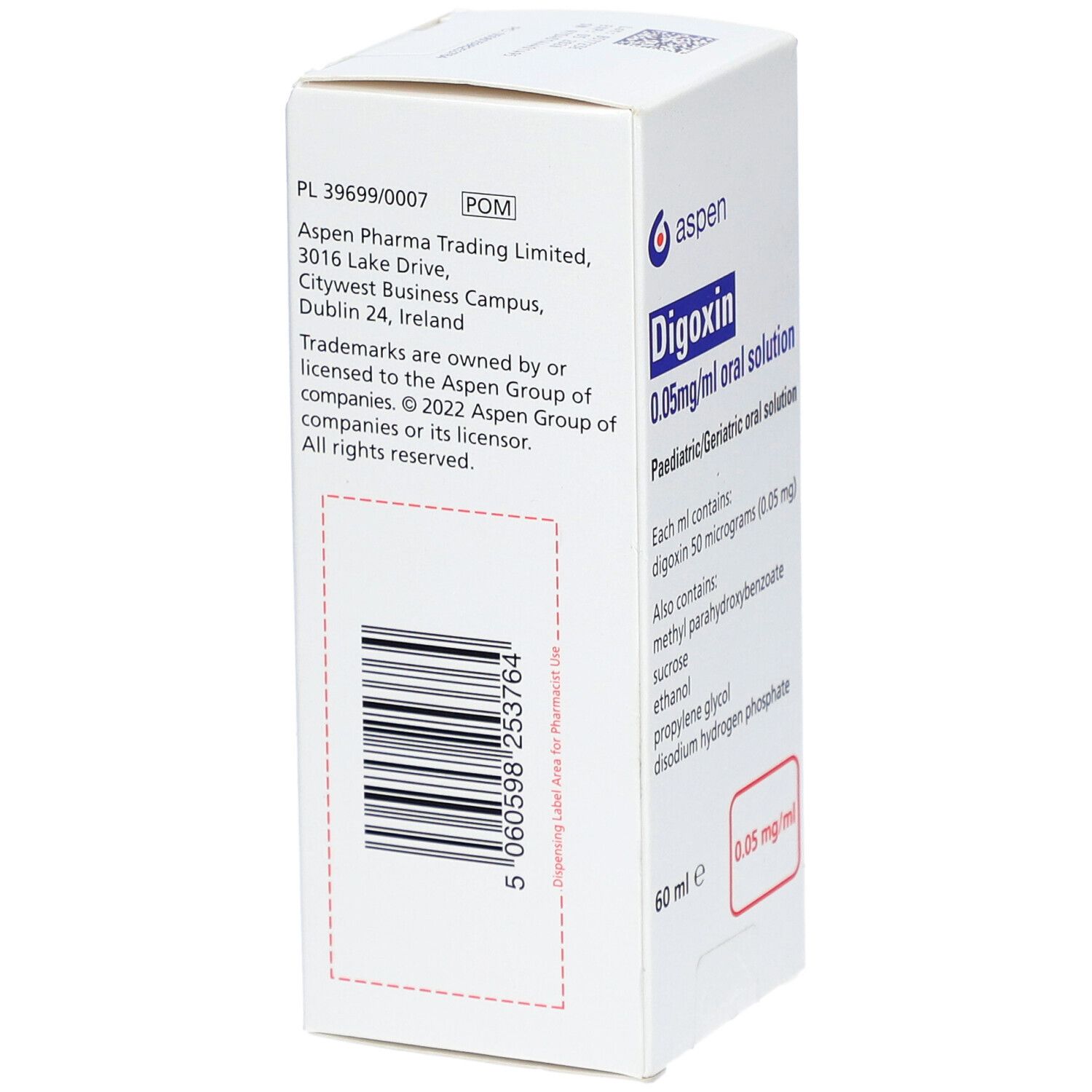 Digoxin 0,05 mg/ml oral solution UK 60 ml Lösung zum Einnehmen