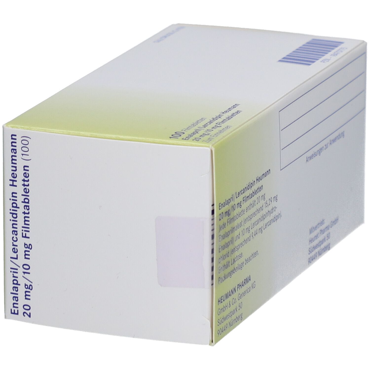 ENALAPRIL/Lercanidipin Heumann 20 mg/10 mg FTA