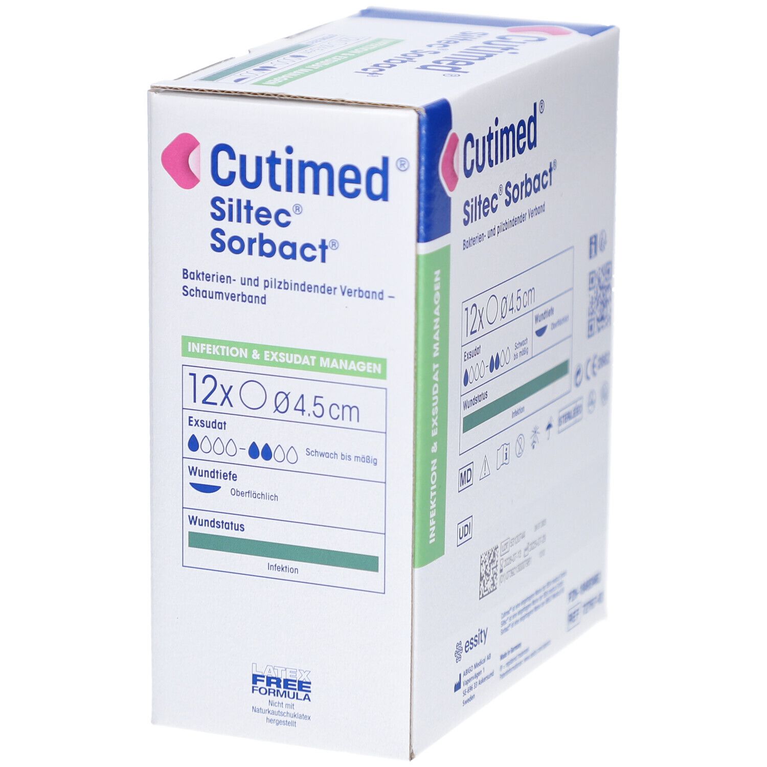 Cutimed® Siltec® Sorbact® 4,5cm ohne Haftrand