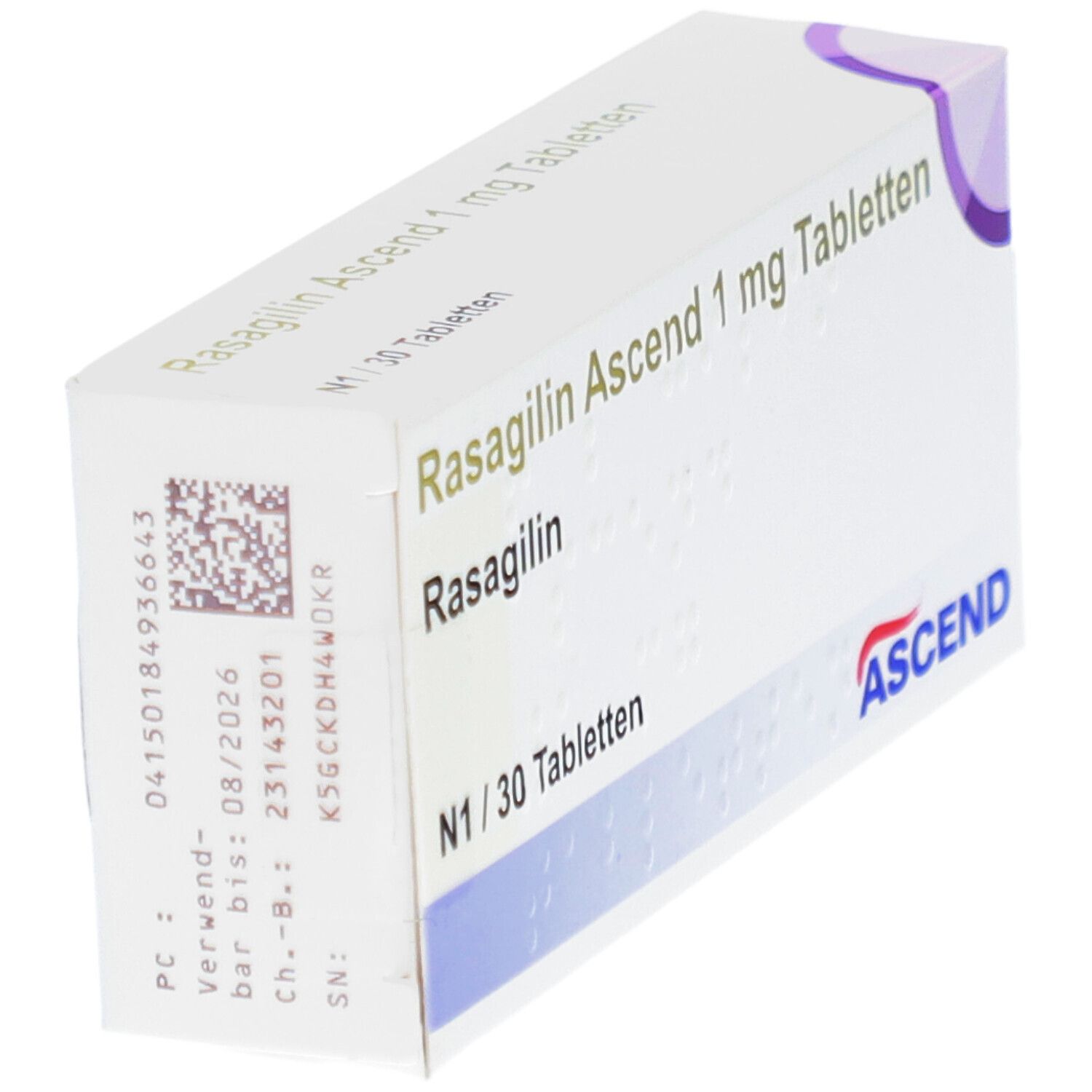 Rasagilin Ascend 1 mg Tabletten 30 St