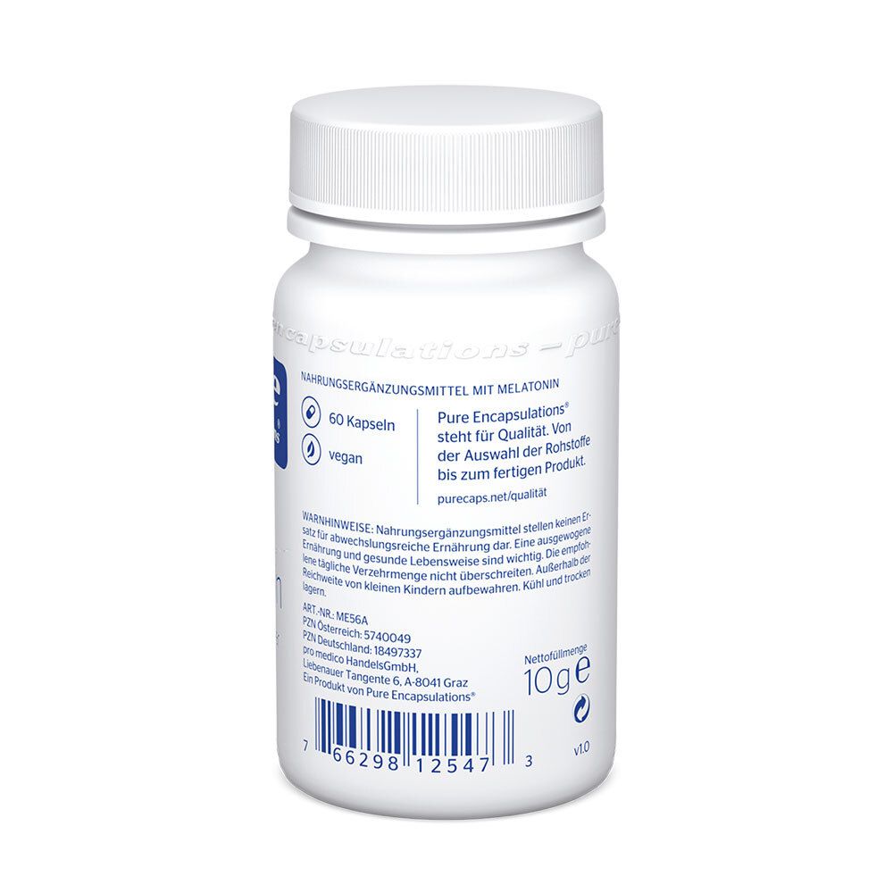 Pure Encapsulations Melatonin Kapseln