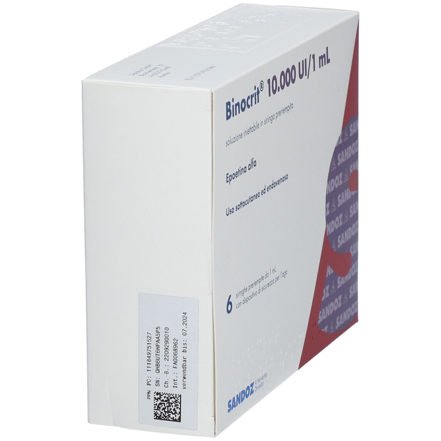 BINOCRIT 10.000 I.E./1 ml Inj.-Lsg.i.e.Fertigspr.