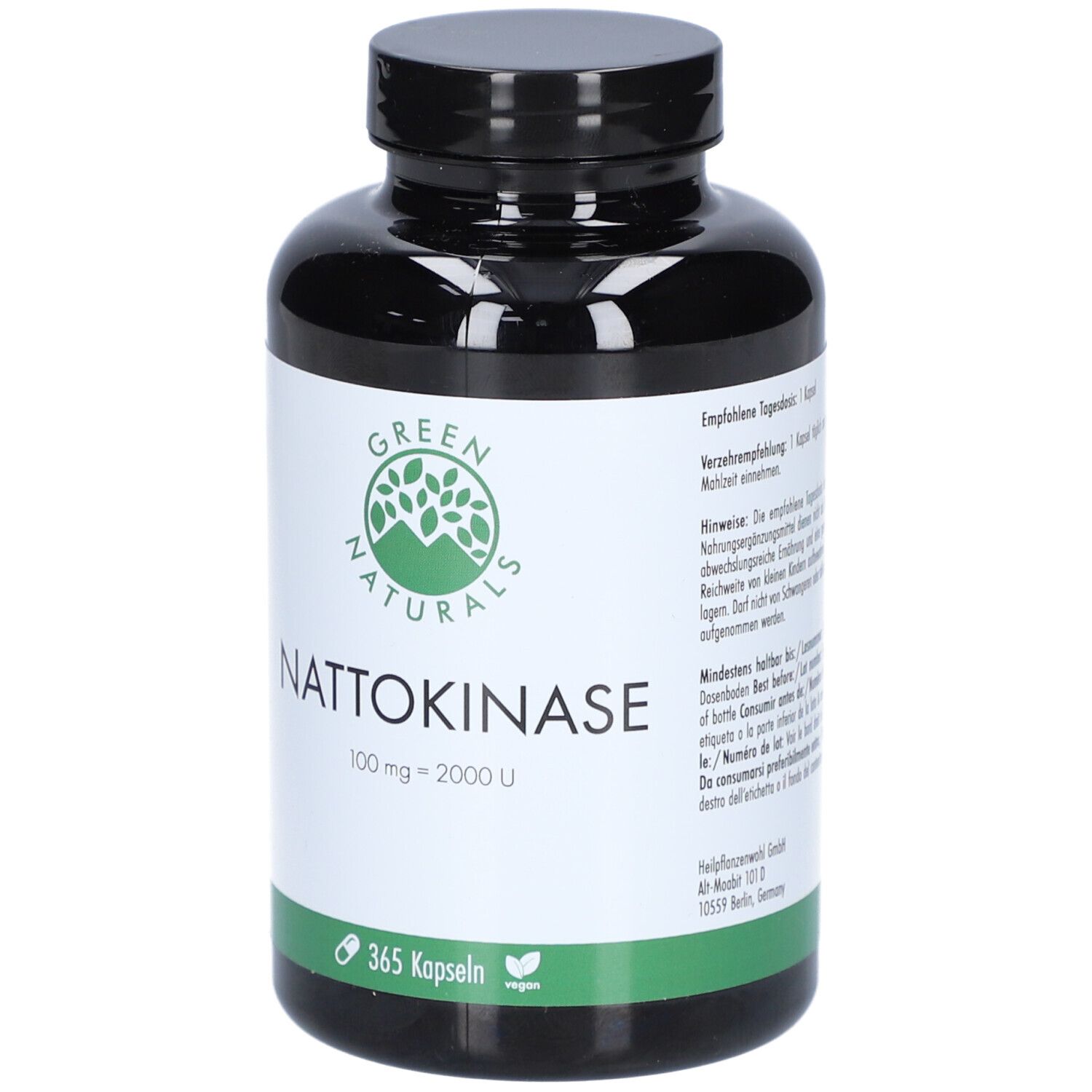 GREEN NATURALS Nattokinase 100 mg vegan