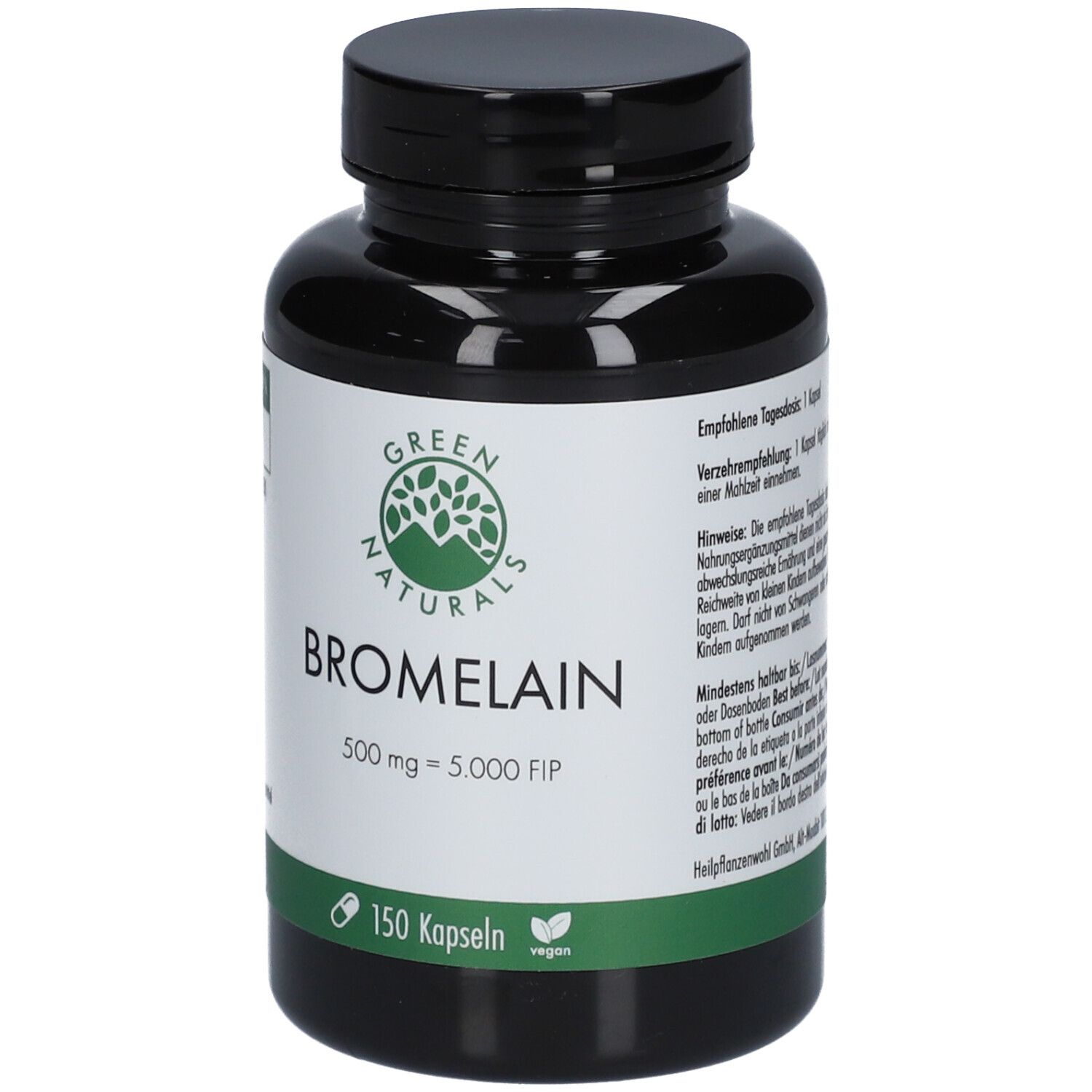 GREEN NATURALS Bromelain 500 mg vegan 150 St Shop Apotheke