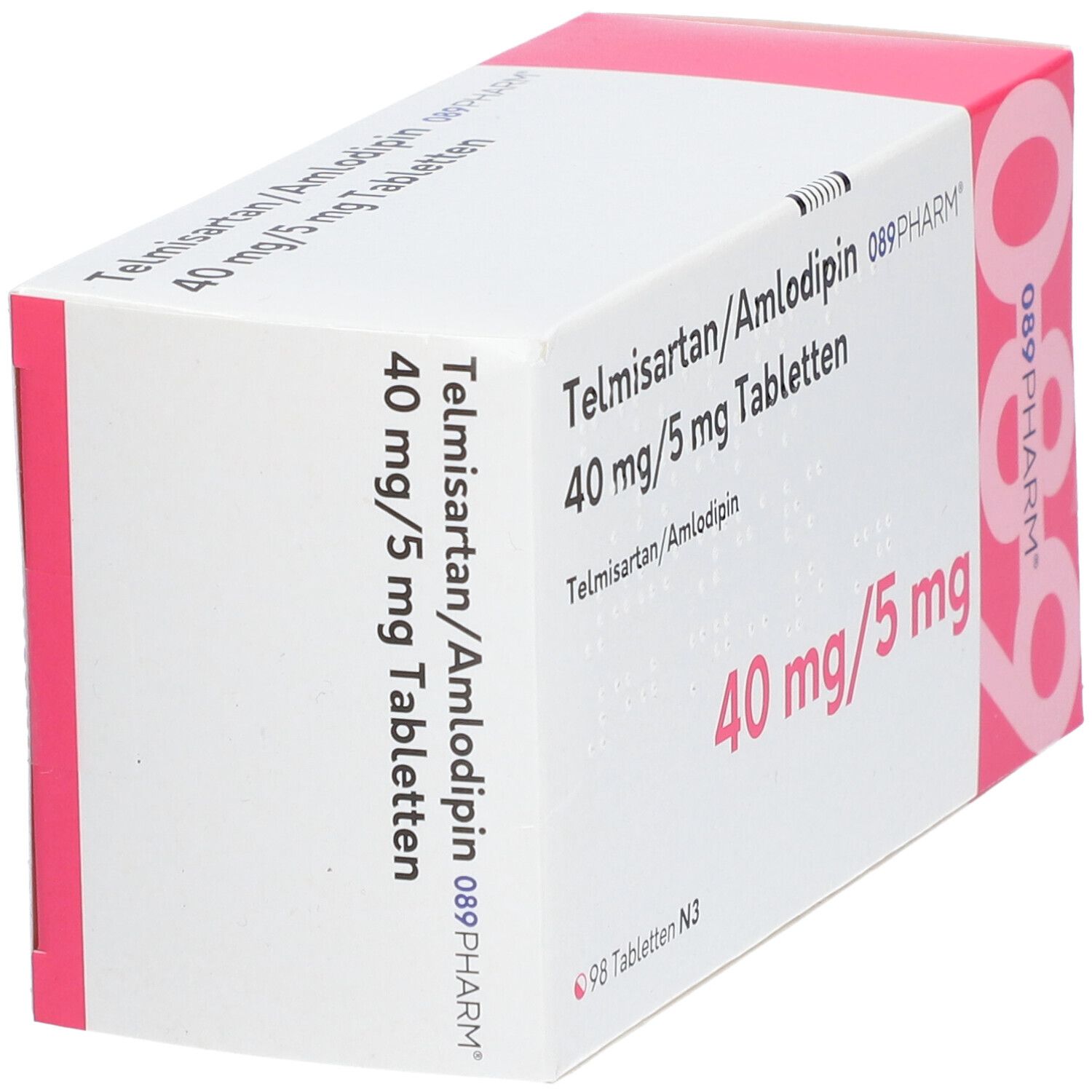 TELMISARTAN/Amlodipin 089Pharm 40 mg/10 mg Tabl. 98 St Tabletten