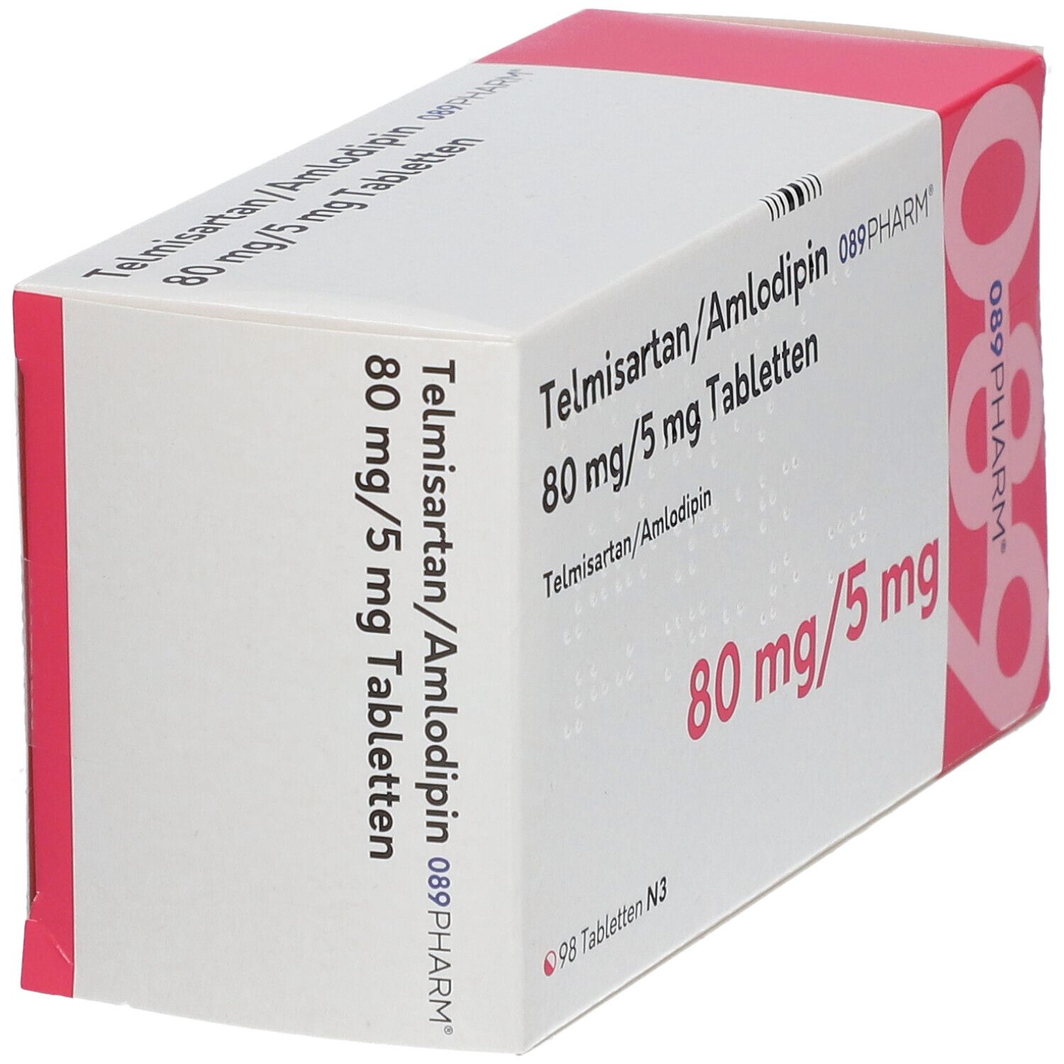 TELMISARTAN/Amlodipin 089Pharm 80 mg/5 mg Tabl. 98 St Tabletten