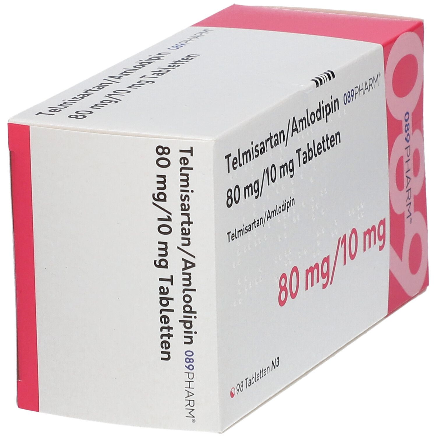 TELMISARTAN/Amlodipin 089Pharm 80 mg/10 mg Tabl. 98 St Tabletten