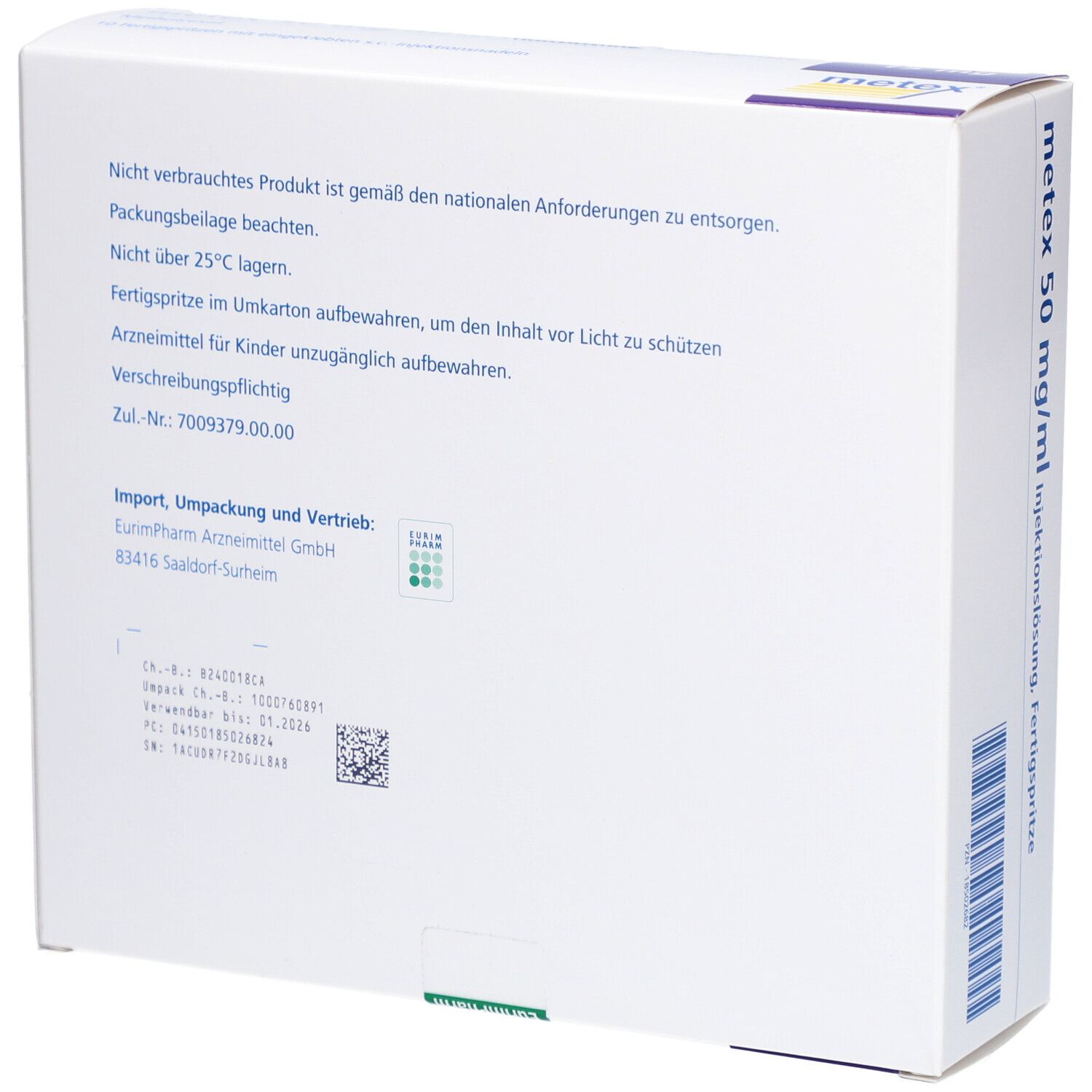 METEX FS 15 mg (50mg/ml) Inj.-Lösung Fertigspr.